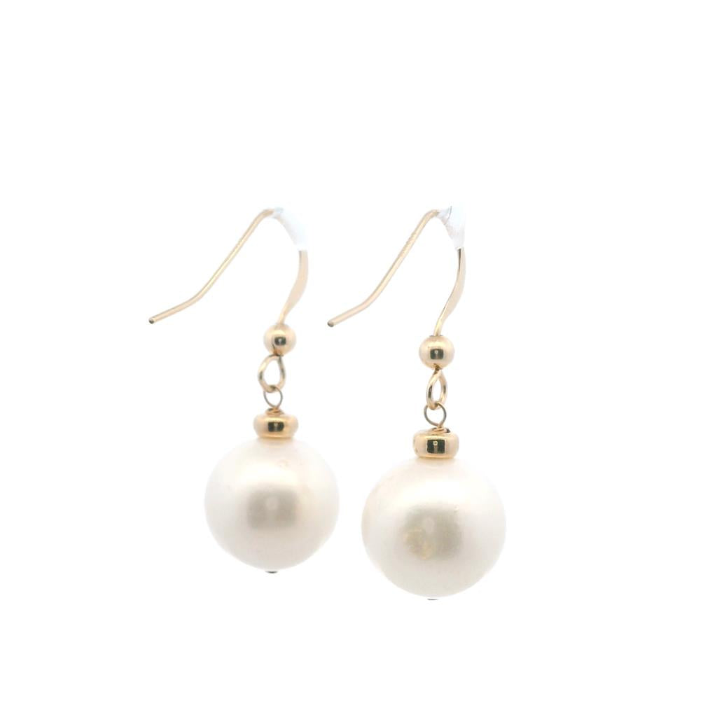Estate 14K Yellow Gold Cultured Freshwater Pearl Drop Earrings、mySite、botmansion