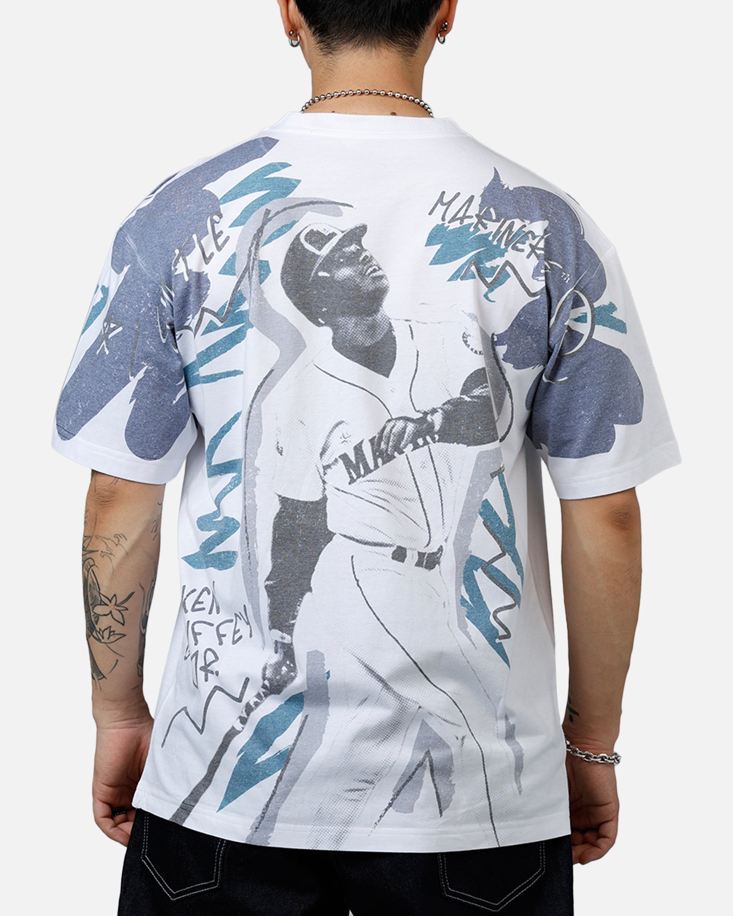 Mitchell & Ness Ken Griffey Jr. Showstopper T-Shirt Navy、mySite、zt4zffjzw