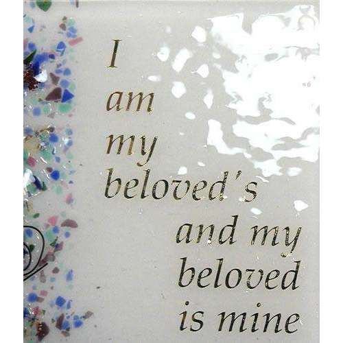 Beames Designs ’I Am My Beloved’s And My Beloved Is Mine’ Plaque With Wedding Glass Tube、mySite、topwebapps