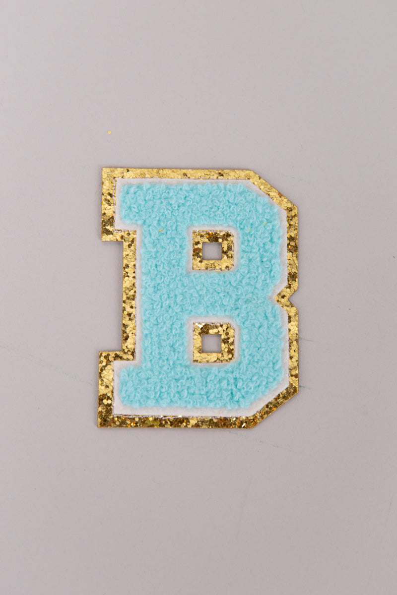 Chenille Adhesive Letter Patches- Blue 5.5cm、mySite、hinf8tx79
