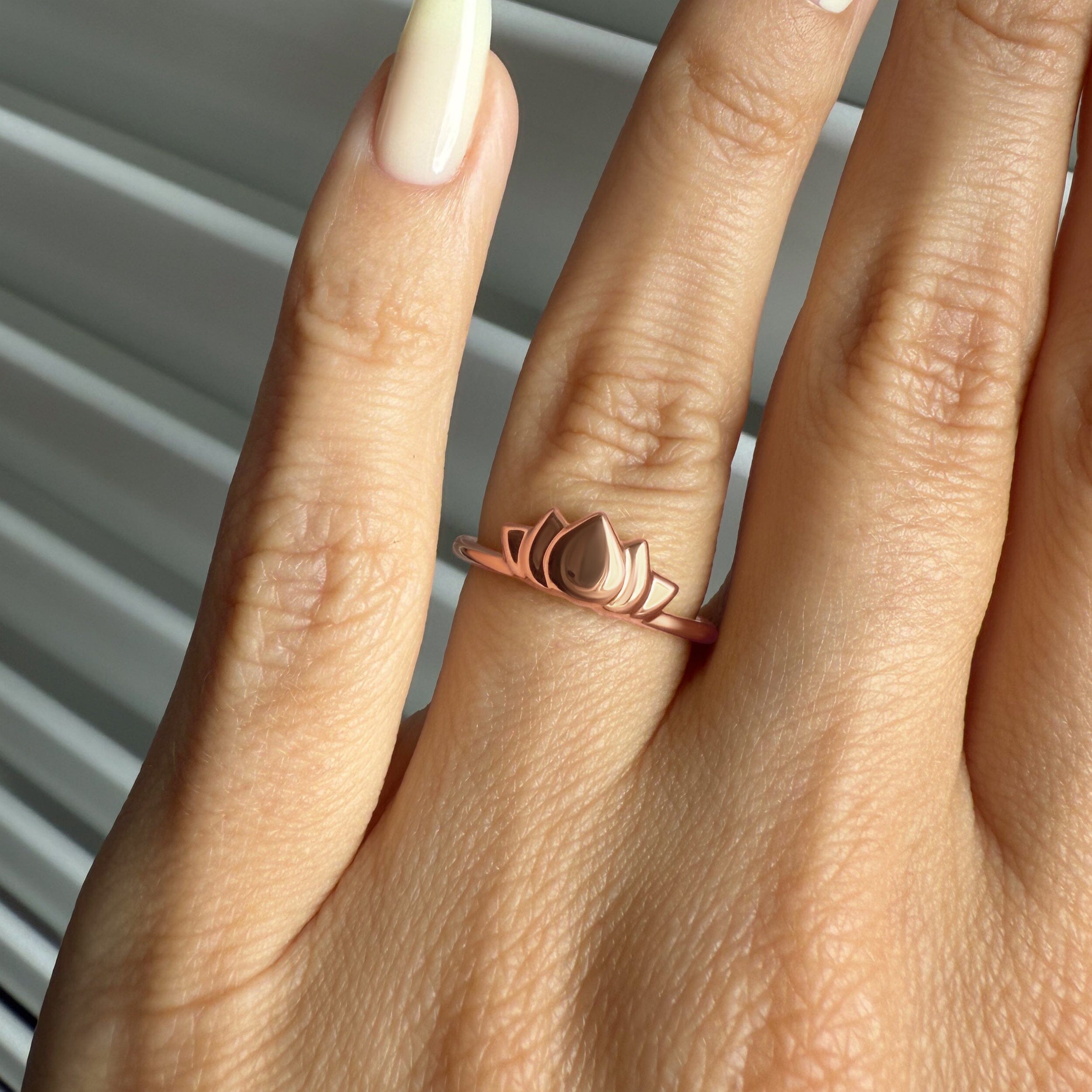 Silver Stacking Ring - Mini Lotus、mySite、hinf8tx79