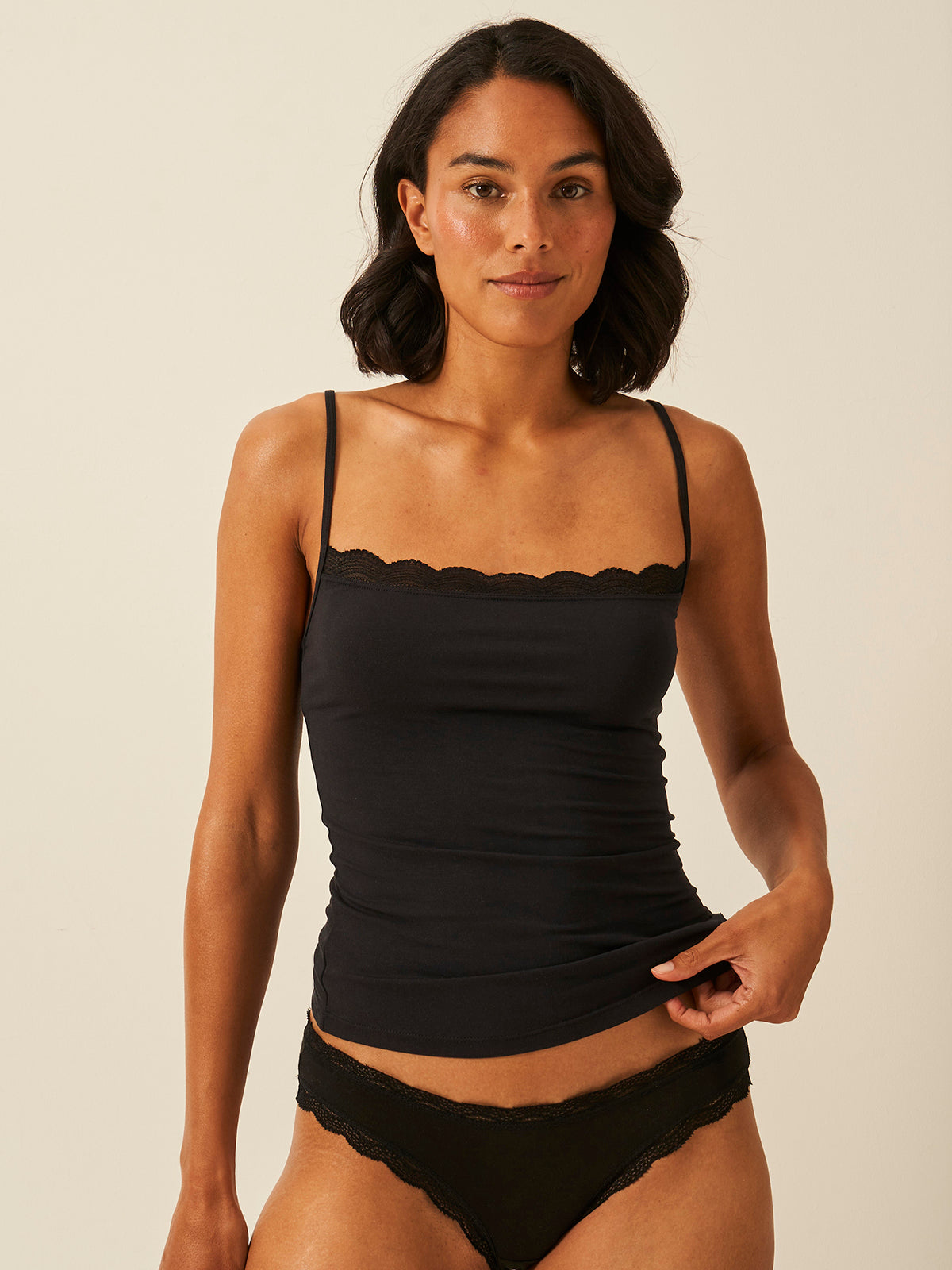 Square Lace Cami - Black、mySite、bengalsvssteelers