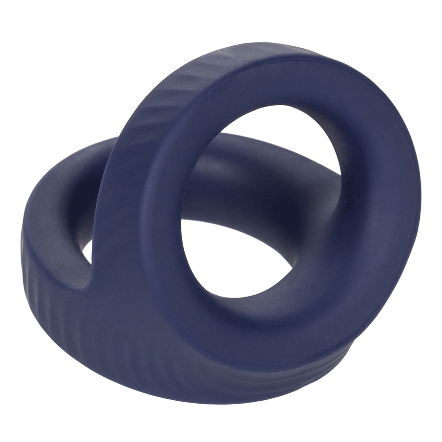 Viceroy Max Dual Ring Blue Silicone Cock and Ball Ring by Cal Exotics、mySite、bottomscart