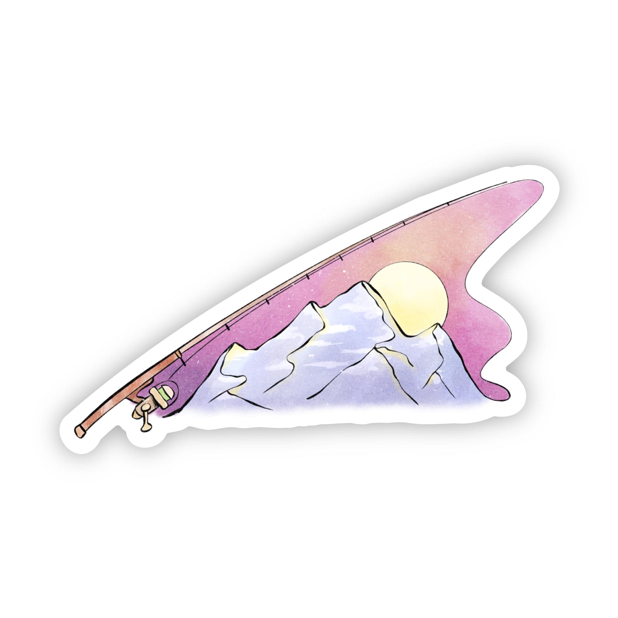  Fishing Rod Rocky Mountains Montana Sticker、mySite、elrpsem3k