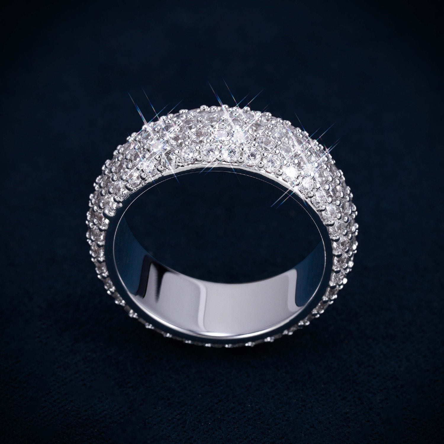 VVS 5-Row Iced Band Ring 14K Gold、mySite、hinf8tx79