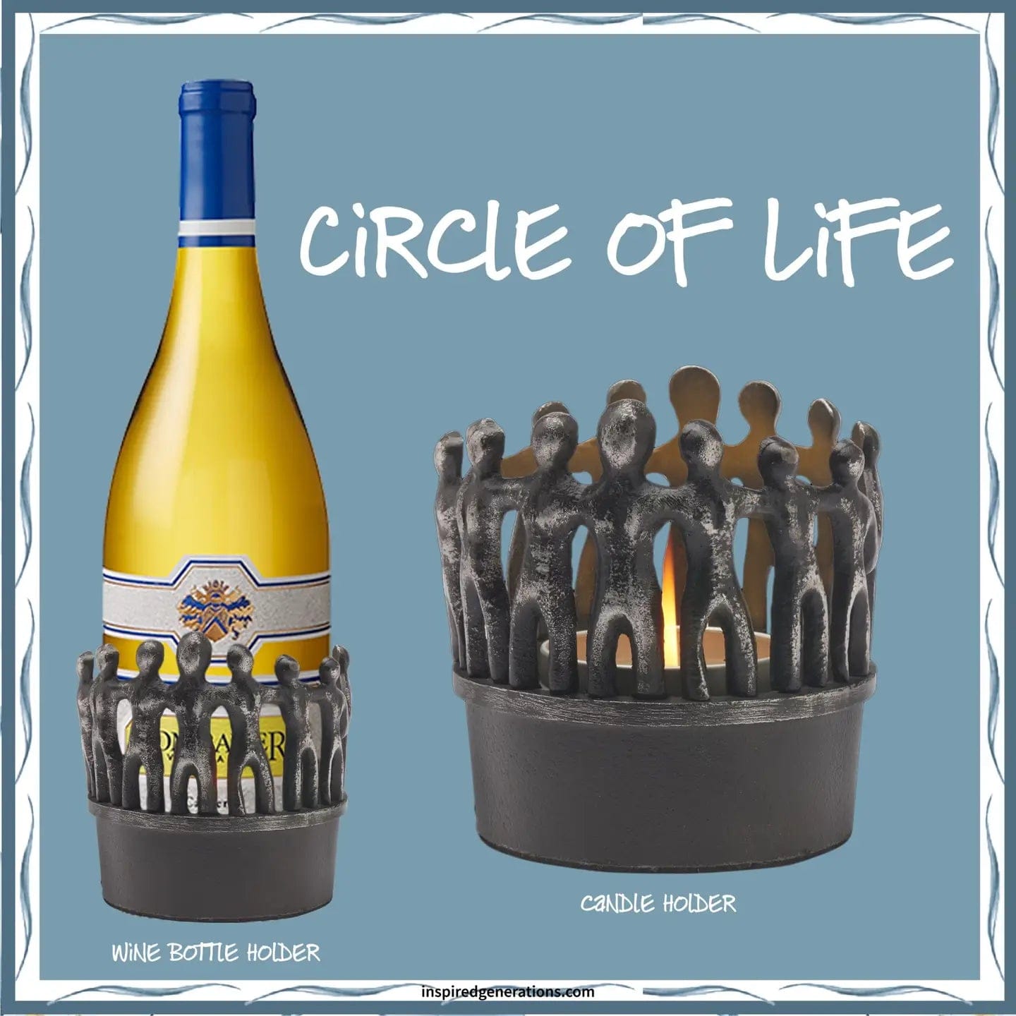 Circle of Life - Wine Bottle and Yahrzeit Candle Holder、mySite、topwebapps