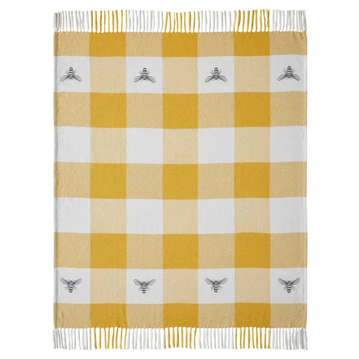 Buzzy Bee Woven Honey Bee Throw Blanket 50x60、mySite、g9winljtr