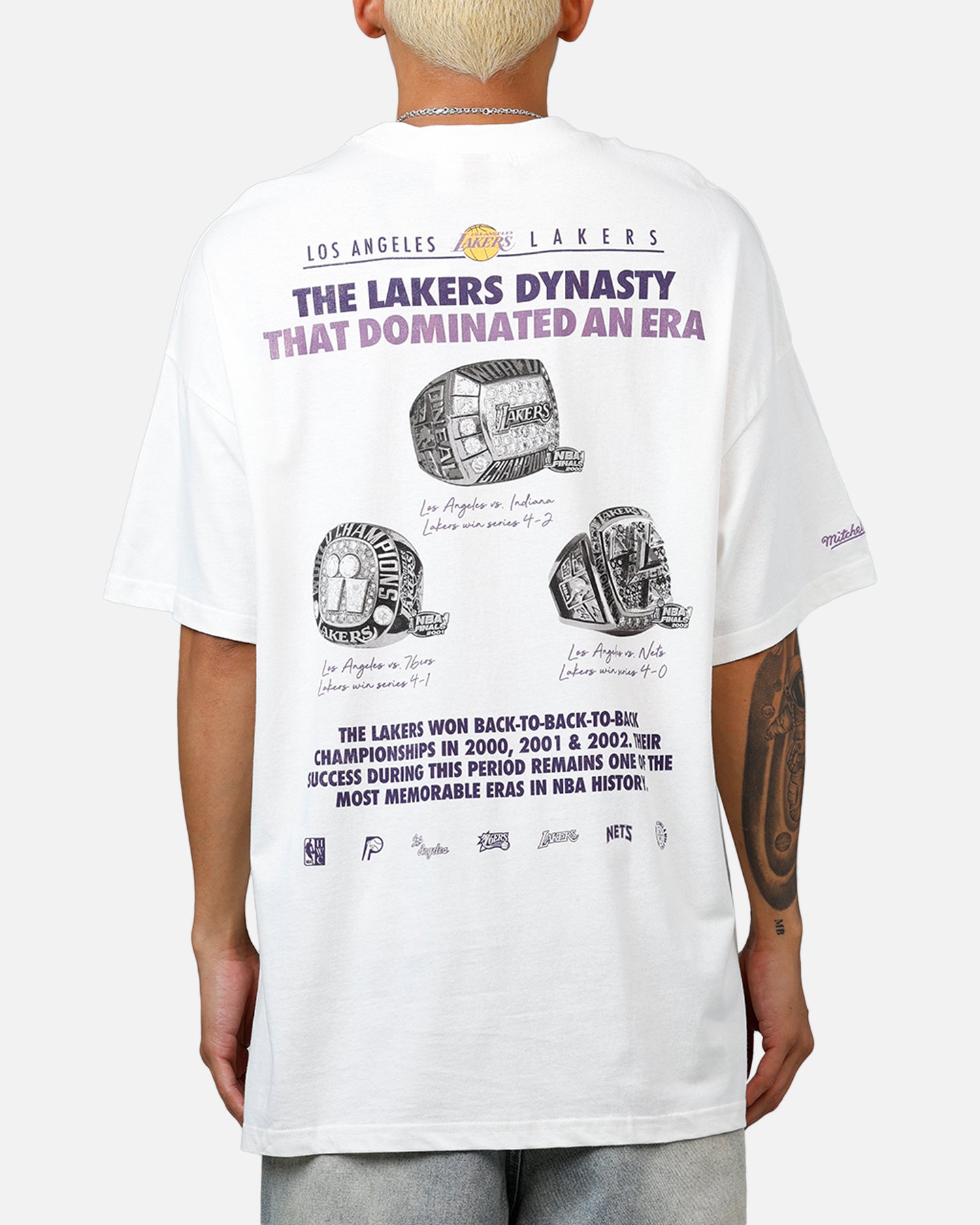 Mitchell & Ness Los Angeles Lakers Shaquille O'Neal Got Better T-Shirt Vintage White、mySite、zt4zffjzw