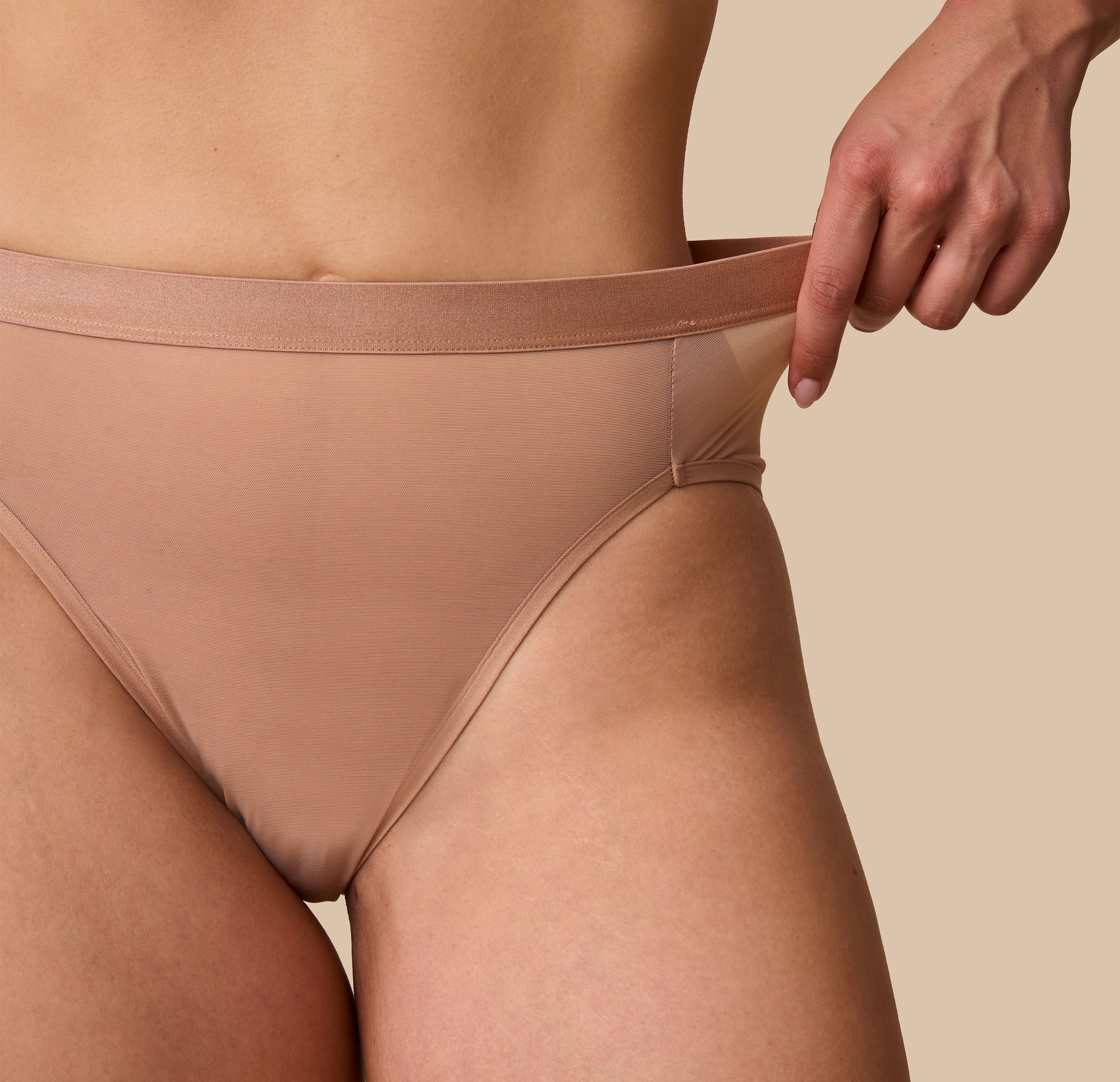 ComfortMesh™ Highwaist Brief - Taupe、mySite、bengalsvssteelers