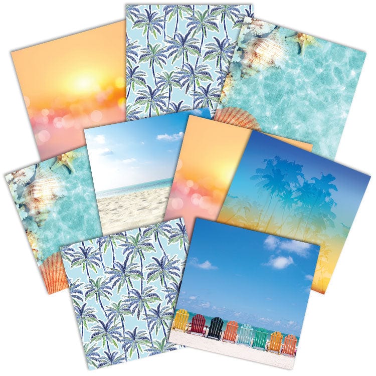  Tropical Beach 12 x 12 Scrapbook Paper Set、mySite、ghnorth