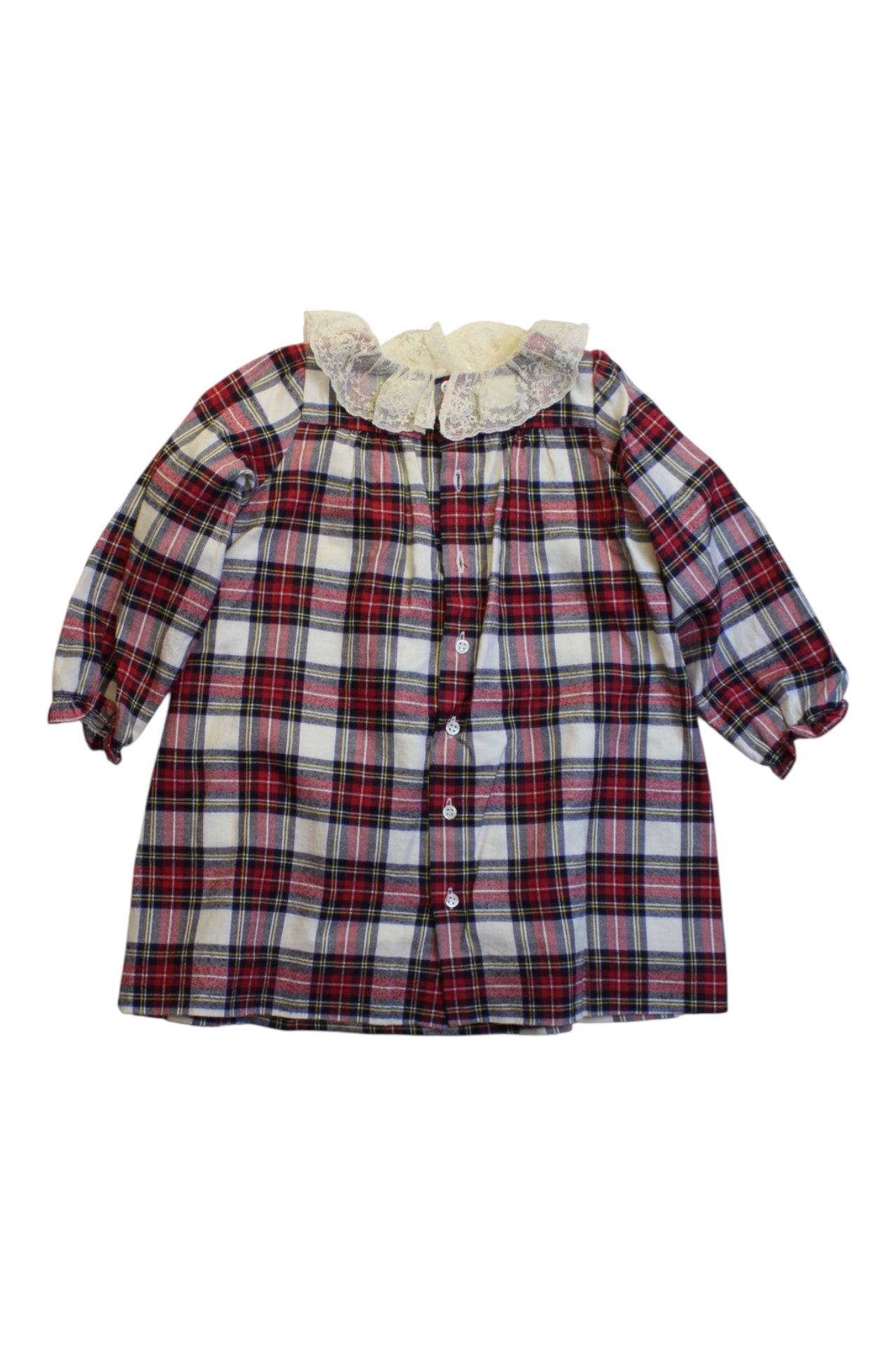 Bonpoint Checkered Long Sleeve Dress 2T、mySite、g9winljtr