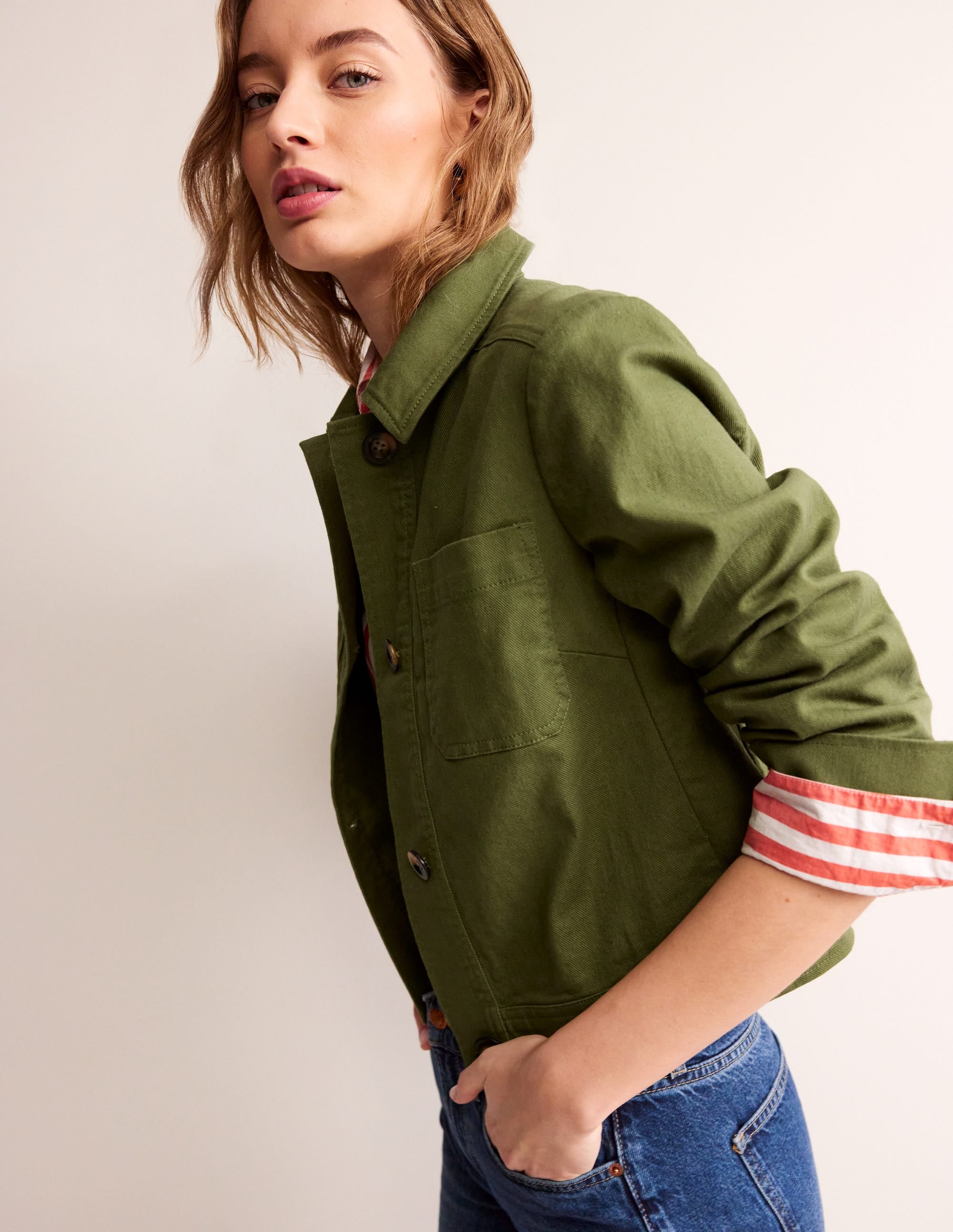  Casual Crop Jacket-Spruce、mySite、ashleygrahame
