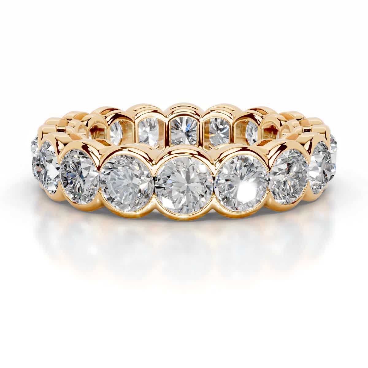 Velinda Diamond Wedding Ring (4 Carat) -18K Yellow Gold、mySite、hinf8tx79