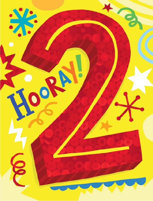  Mini Birthday Card - Hooray! 2 Foil、mySite、ghnorth