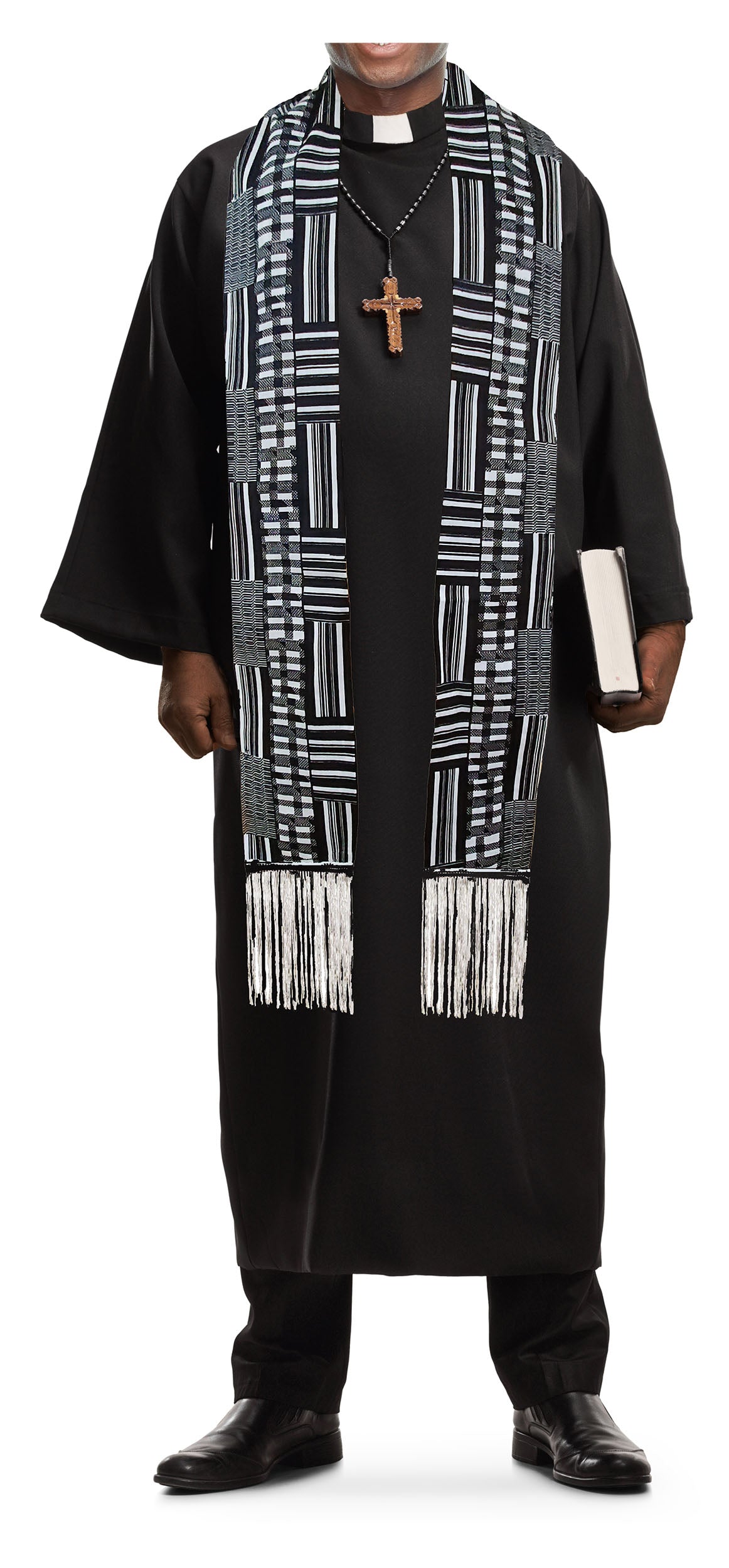 Dupsie's Kente Khumasi Royale African Print Sash with Black fringes DPBC0795S、mySite、solidvoid
