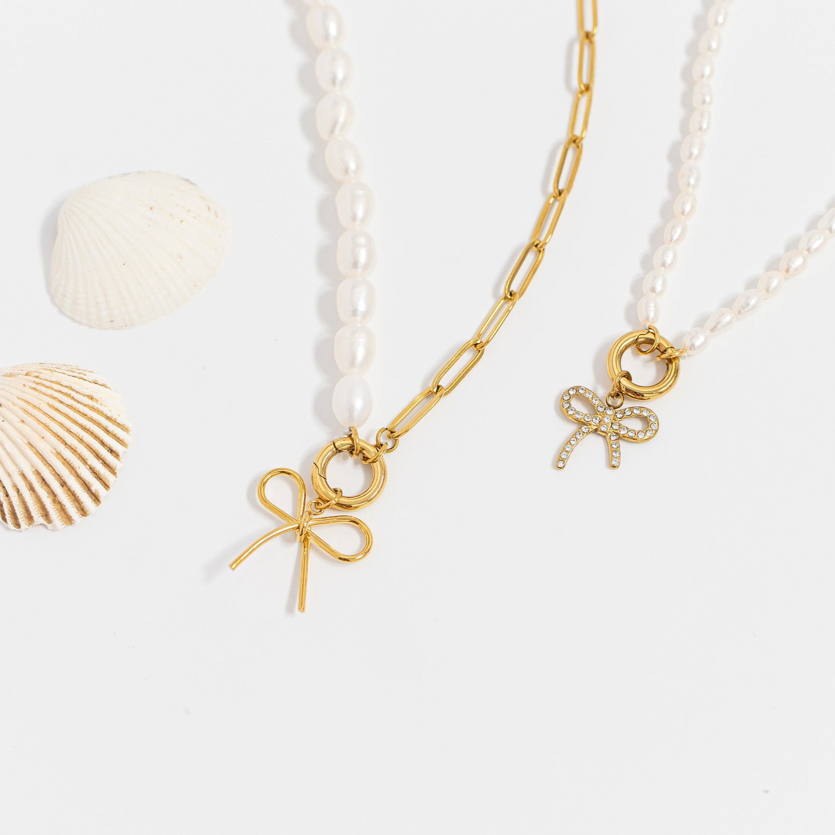 18K Gold PVD Stainless Steel Thin Bow Charm / PDL0292、mySite、dreamappss