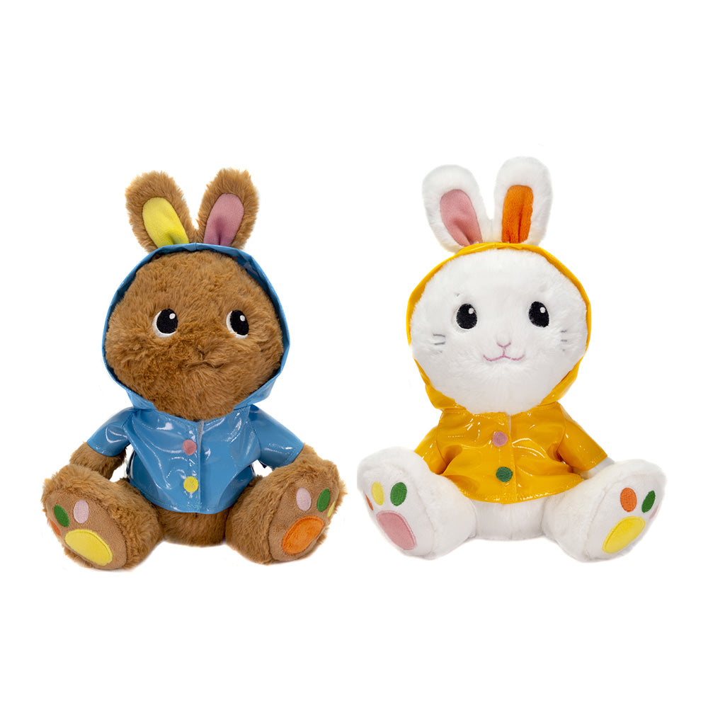 9IN 2ASST. SITTING BUNNIES WITH RAINCOAT、mySite、g9winljtr