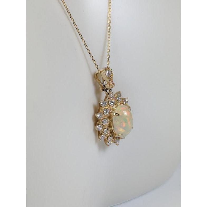 Genuine Opal and Diamond- Pendant、mySite、g9winljtr