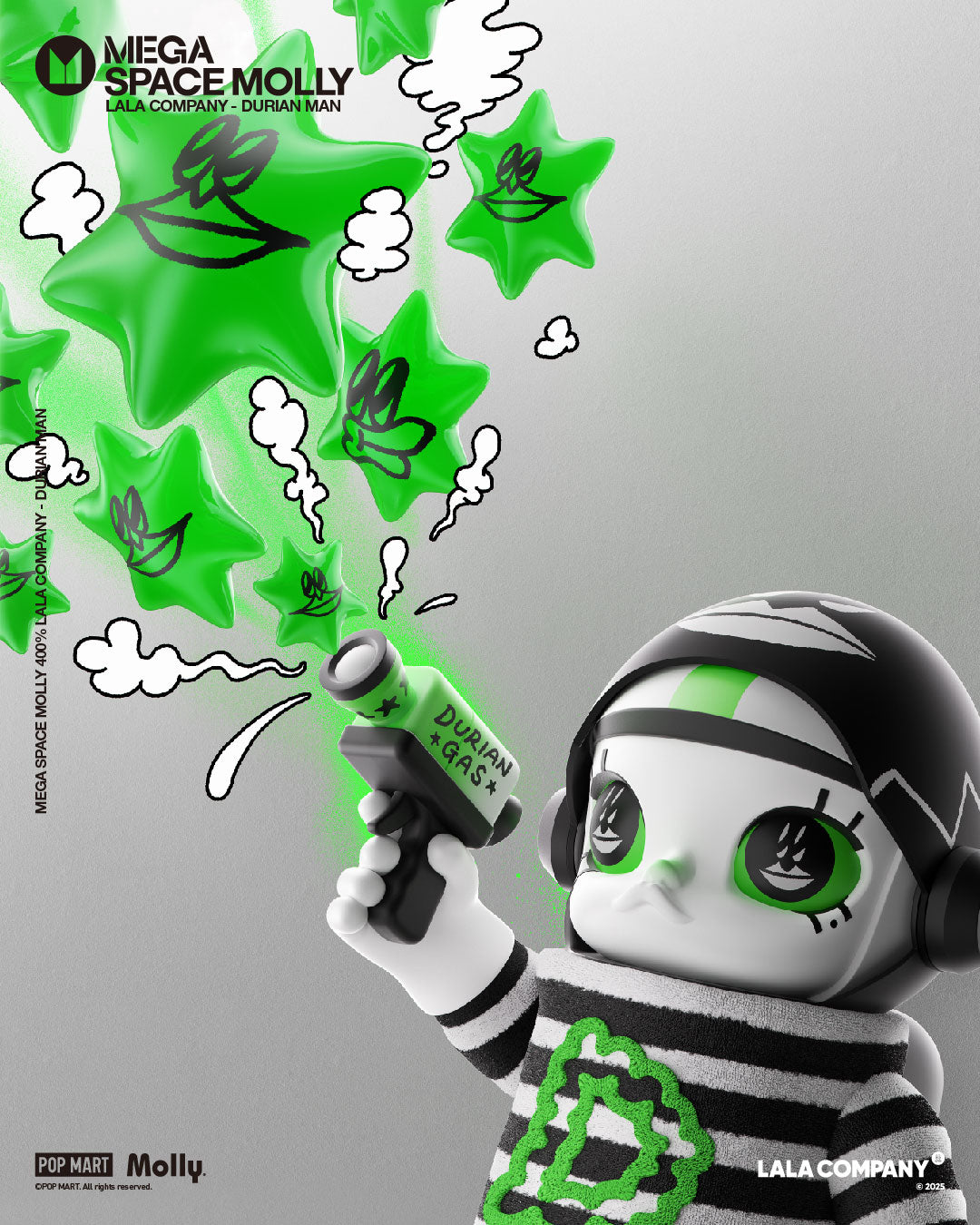  POP MART MEGA SPACE MOLLY 400% LALA COMPANY-DURIAN MAN、mySite、greenlandpopulation