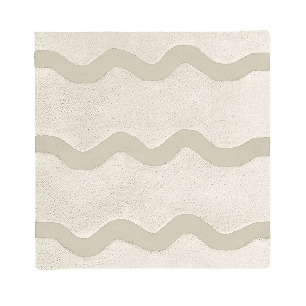 Customizable Wavy Stripe Square Tufted Rug、mySite、gigharbornorthrealestate