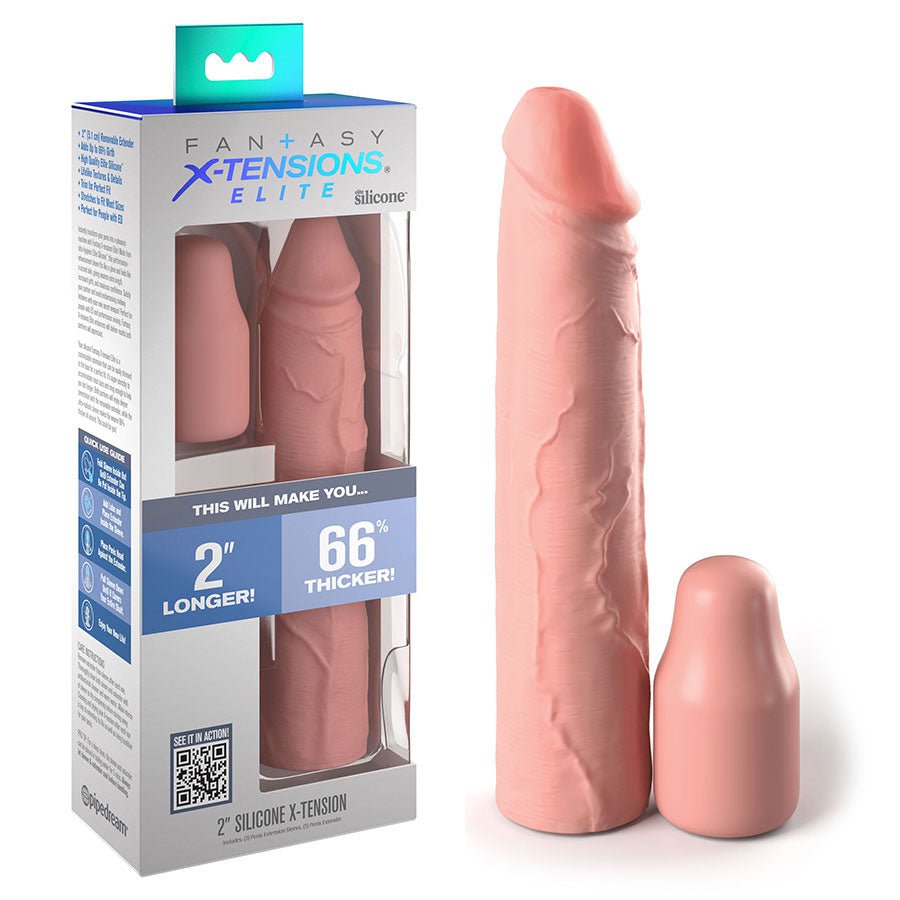 8 Inch Realistic X-Tension Silicone Penis Sleeve、mySite、bottomscart
