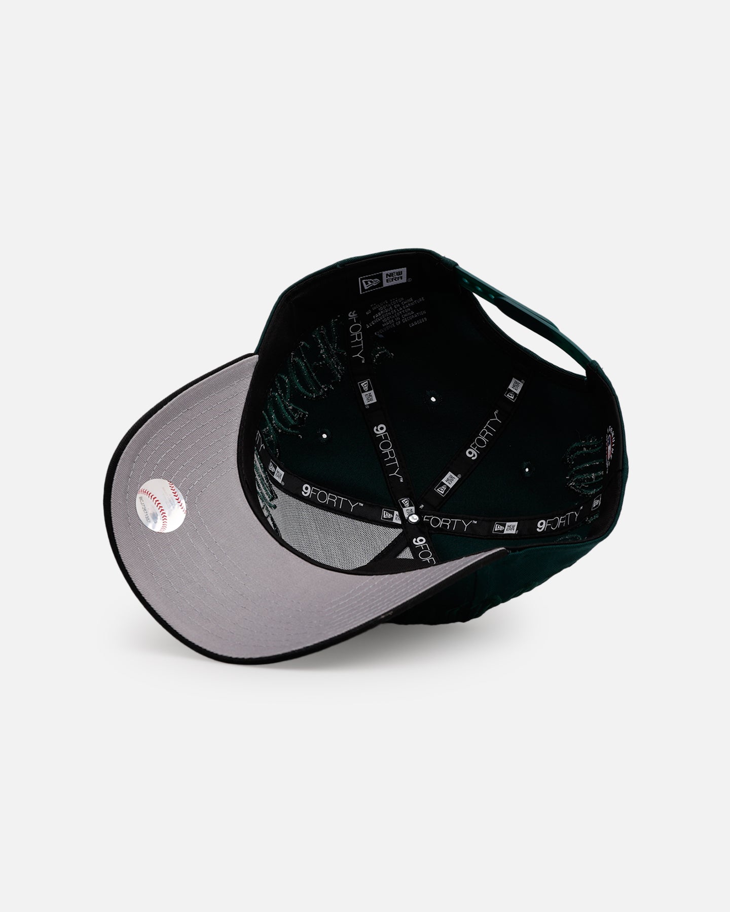 New Era Los Angeles Dodgers 'Gothic Script Two Tone' 9FORTY A-Frame Snapback Dark Green/Black、mySite、zt4zffjzw