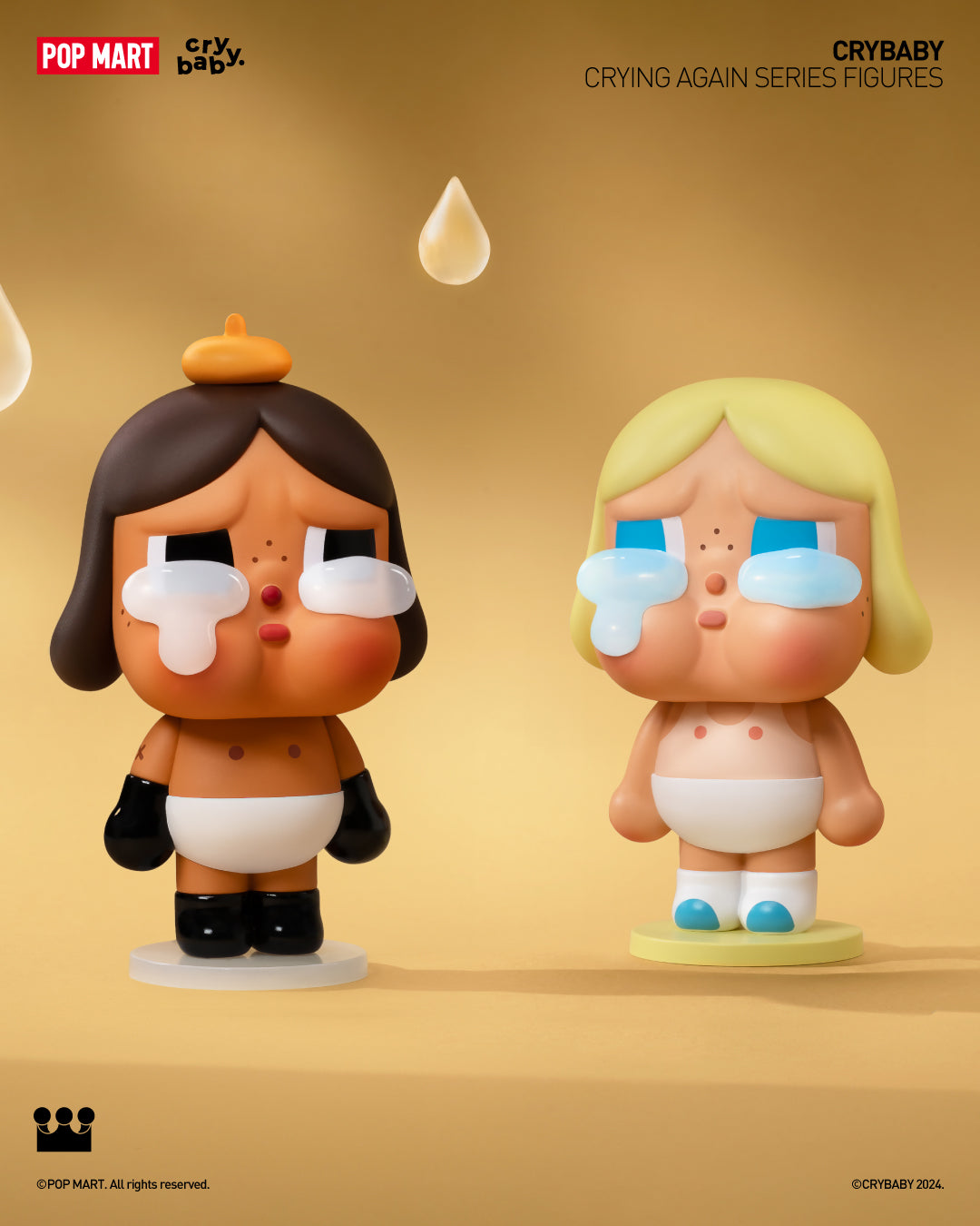  POP MART CRYBABY Crying Again Series Figures、mySite、greenlandpopulation