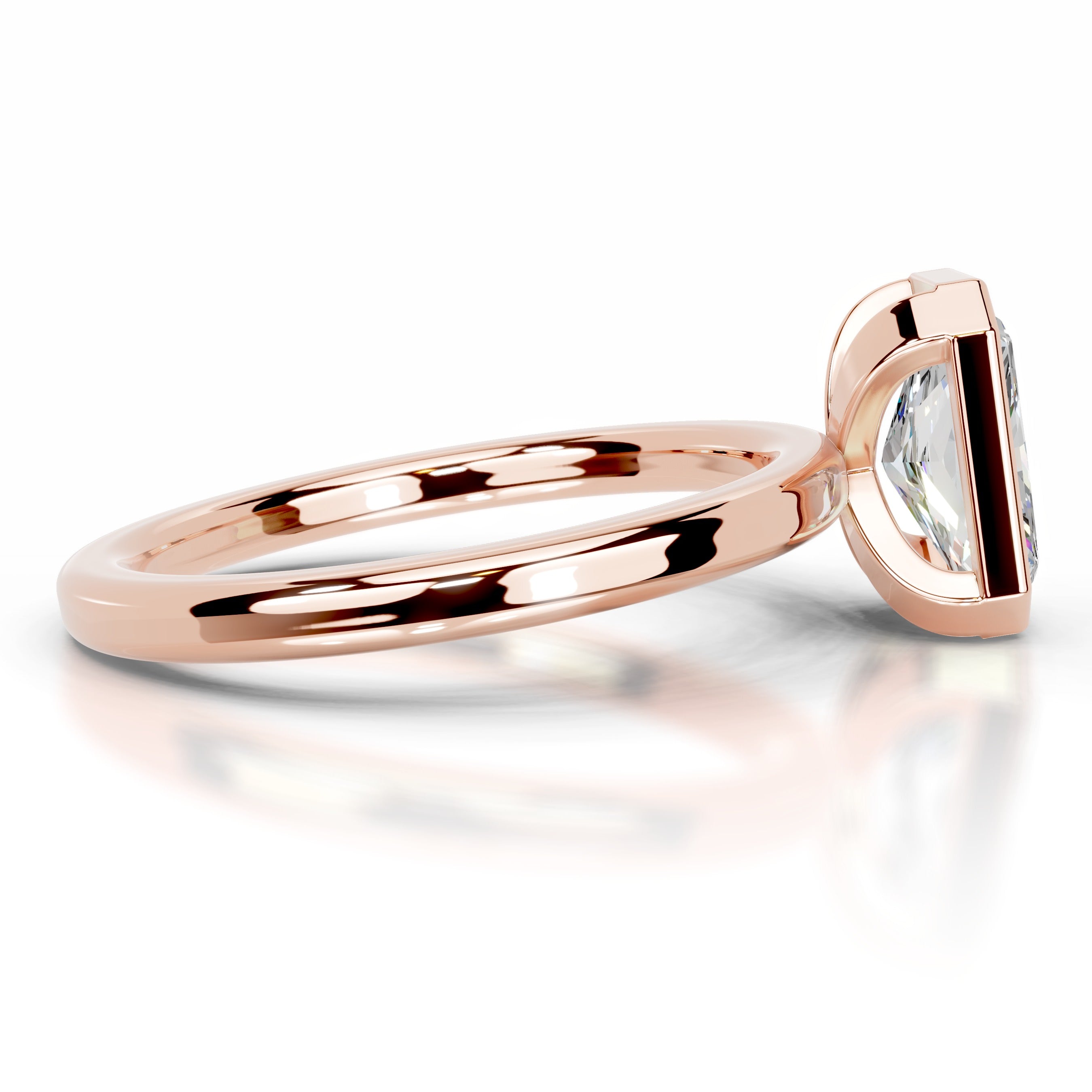 Dima Moissanite Ring - 14K Rose Gold、mySite、hinf8tx79