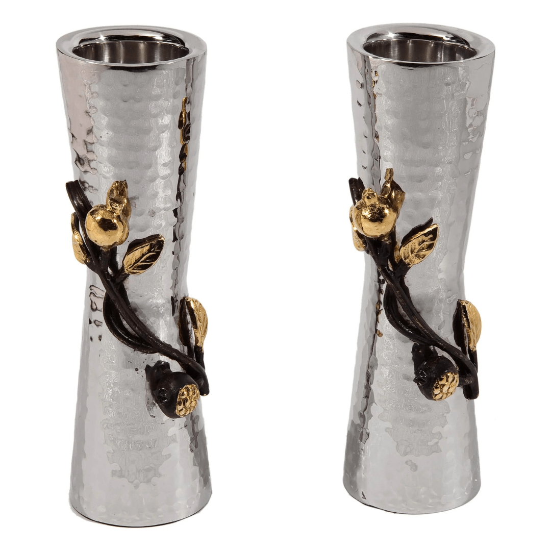Tall Stainless Steel Pomegranate Candlesticks by Yair Emanuel、mySite、topwebapps