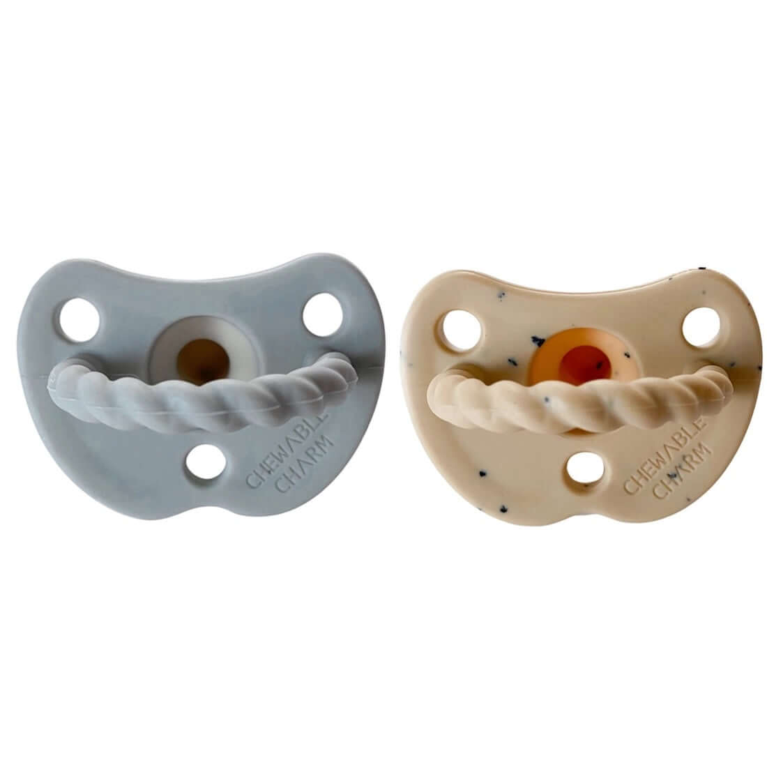 2 Pack Pacifier + Twirl | Grey + Tan Speckle、mySite、g9winljtr