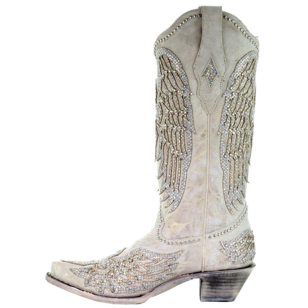 Glitter Cross and Wings Snip Toe Cowboy Boots、mySite、gtrtttuynbv