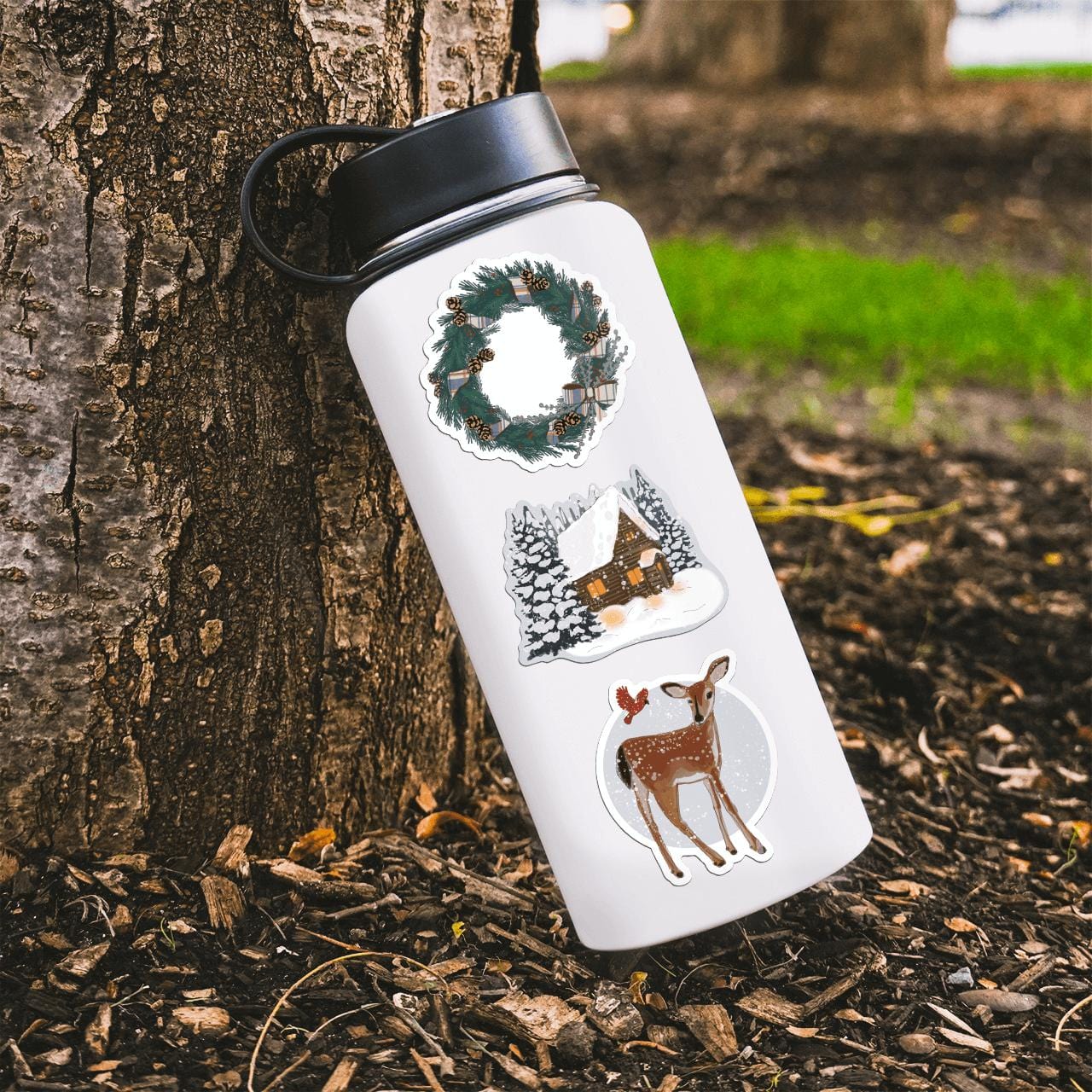  Winter Sticker Cozy Cabin 5 Pack、mySite、elrpsem3k