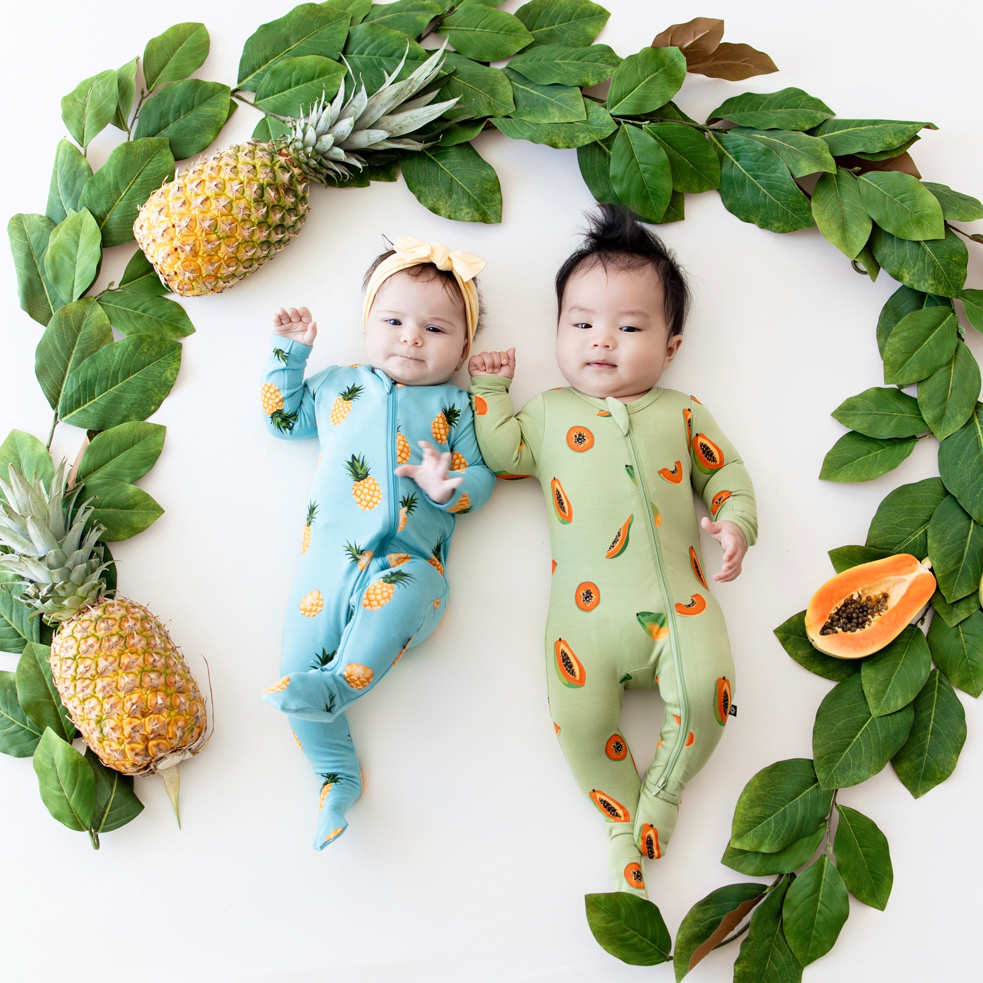  Zippered Footie in Pineapple、mySite、layawaytickets