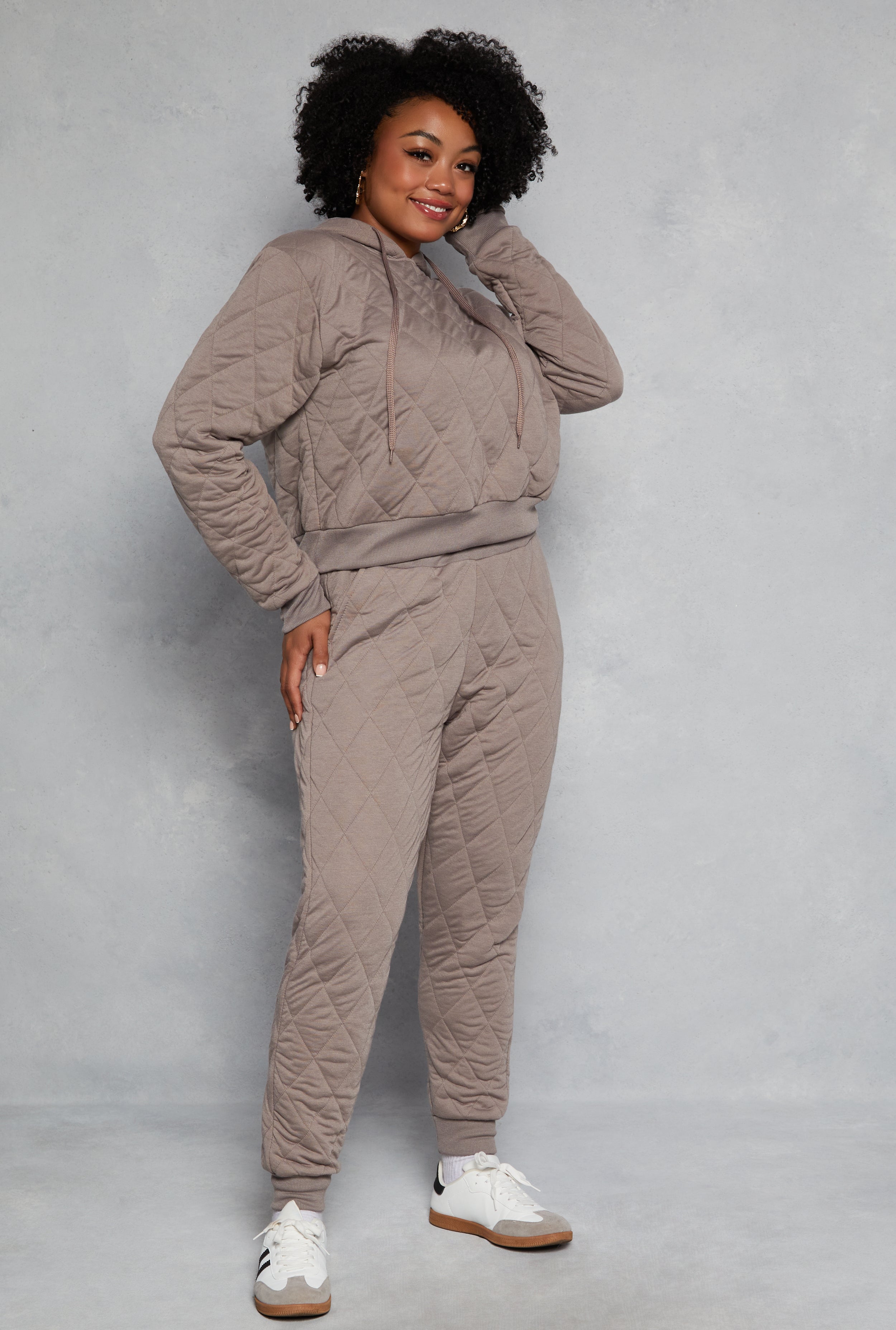 Plus Size Quilted Hoodie、mySite、camillekostekn