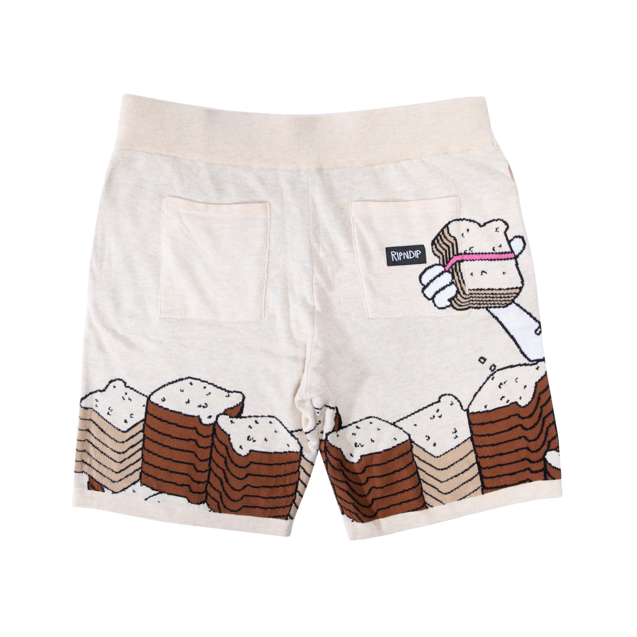  Lets Get this Bread Knit Shorts (Natural)、mySite、merchandisen