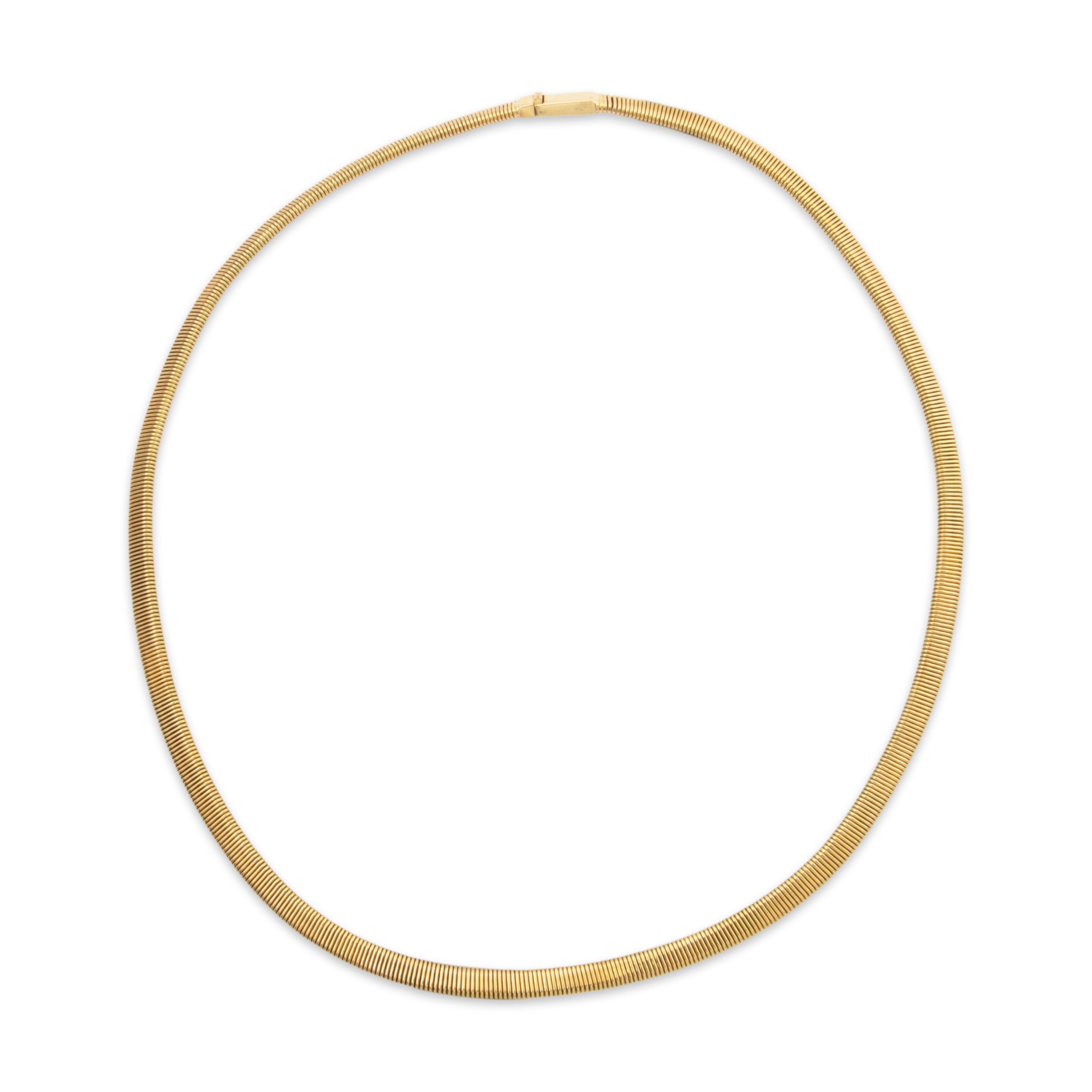 Vintage Italian 14k Yellow Gold Snake Chain Statement Necklace 16、mySite、hinf8tx79