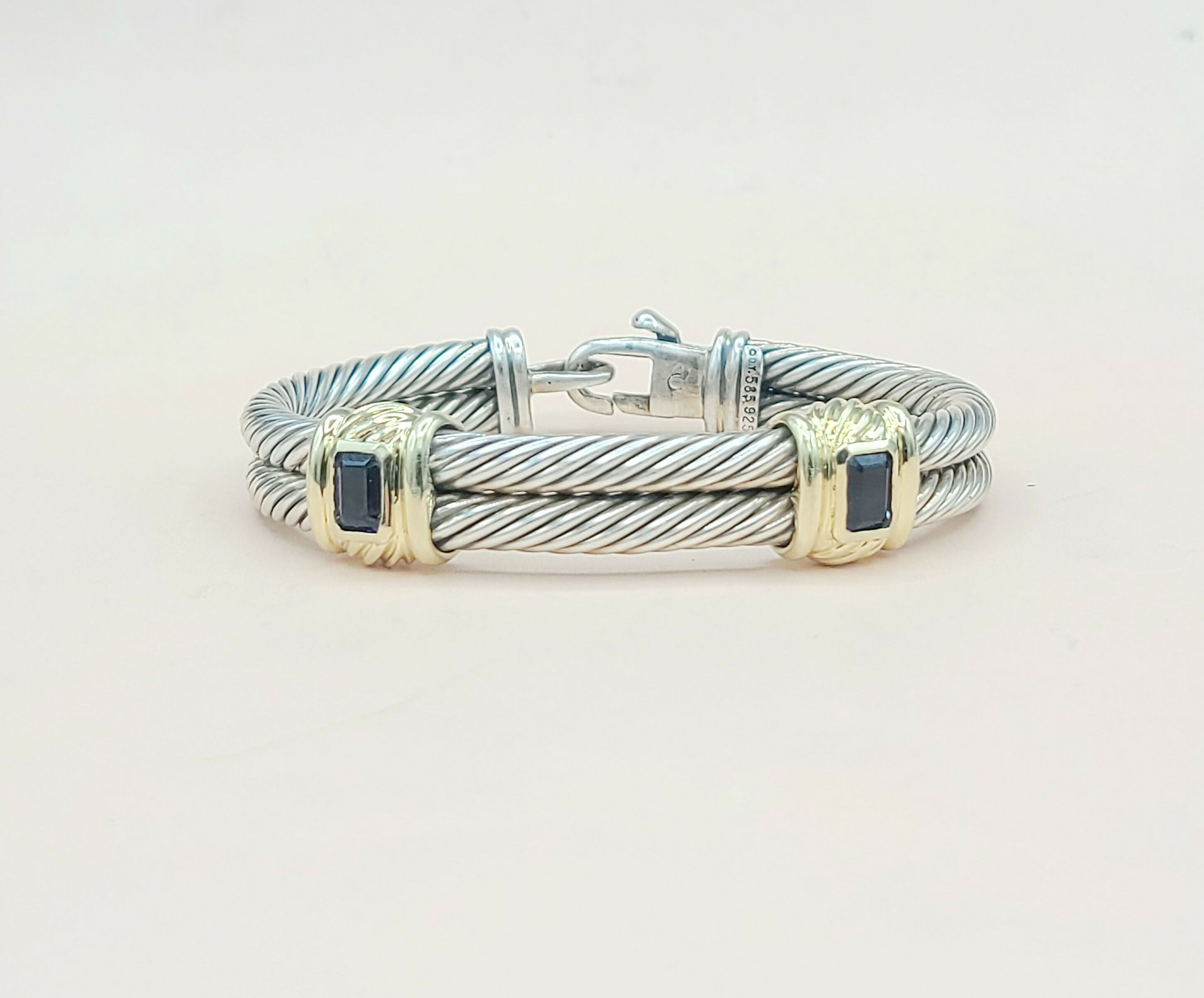 David Yurman Double Cable Renaissance Bracelet Iolite & Gold、mySite、hinf8tx79