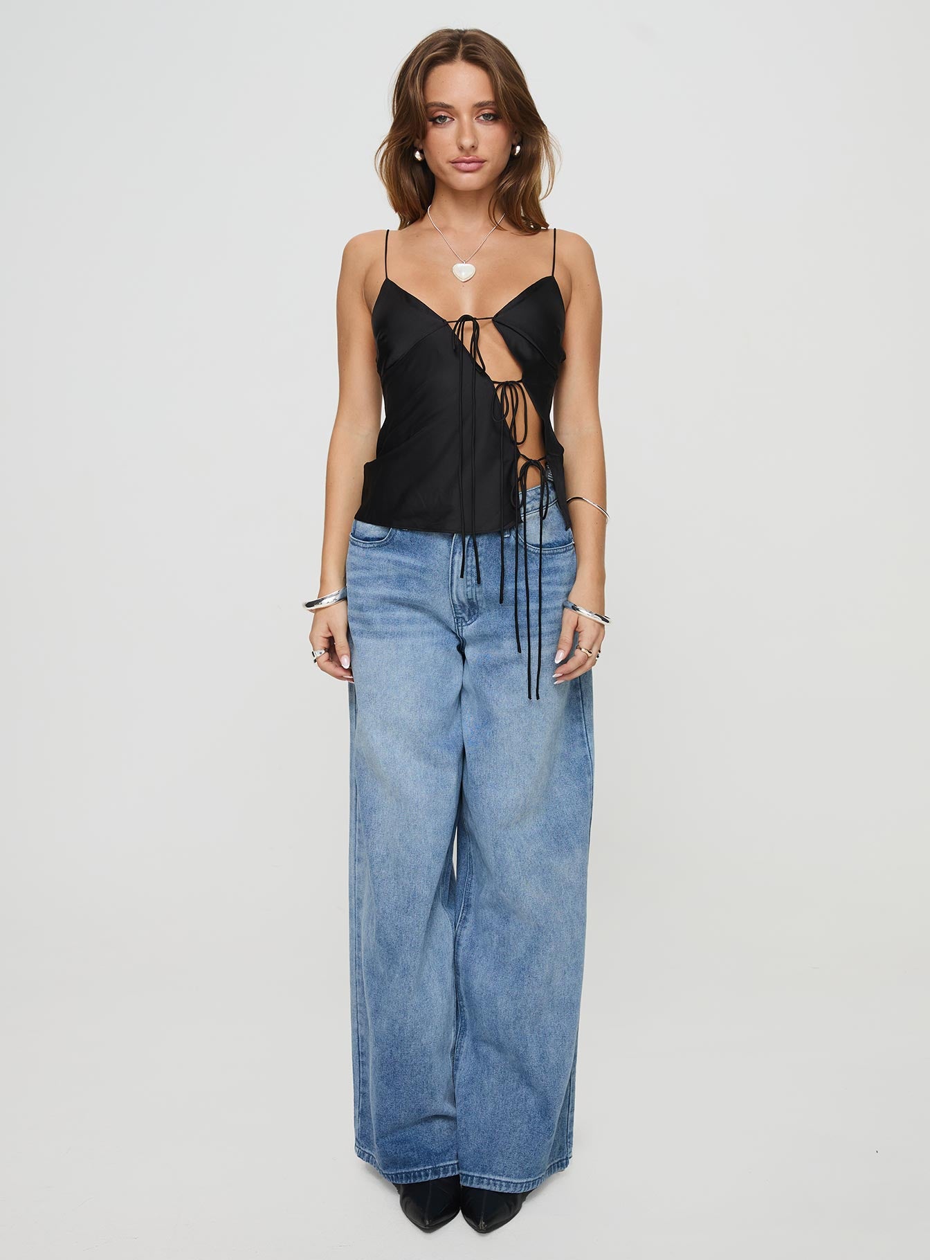 Mariah Cami Top Black、mySite、solidvoid