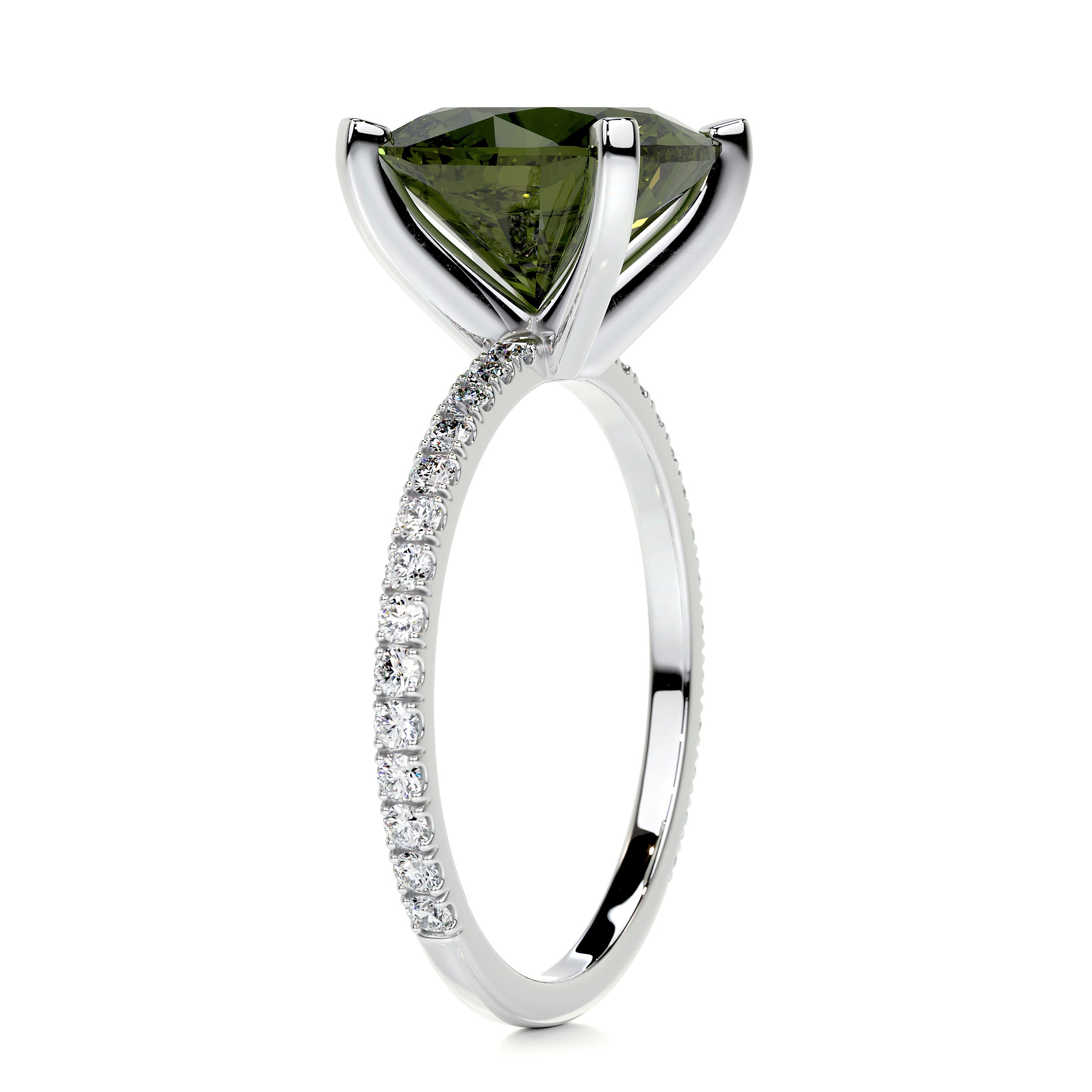 Stephanie Gemstone & Diamonds Ring (6 Carat) -Platinum、mySite、hinf8tx79