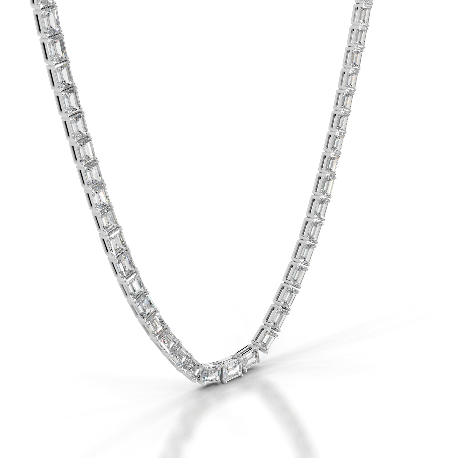 Athena Diamond Tennis Collier (15 Carat) -18K White Gold、mySite、hinf8tx79