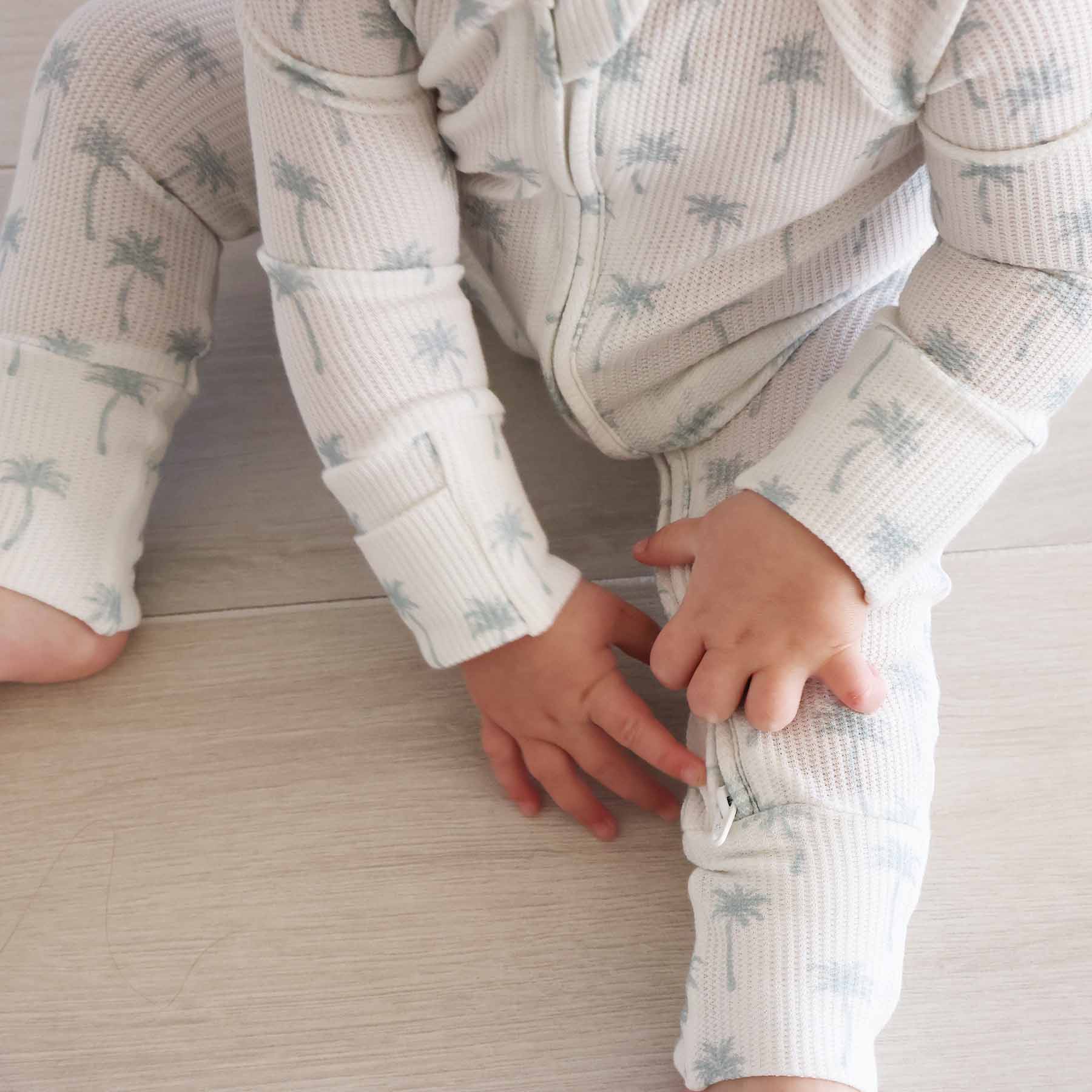  Preppy Palms Bamboo Waffle Convertible Zip Romper、mySite、layawaytickets