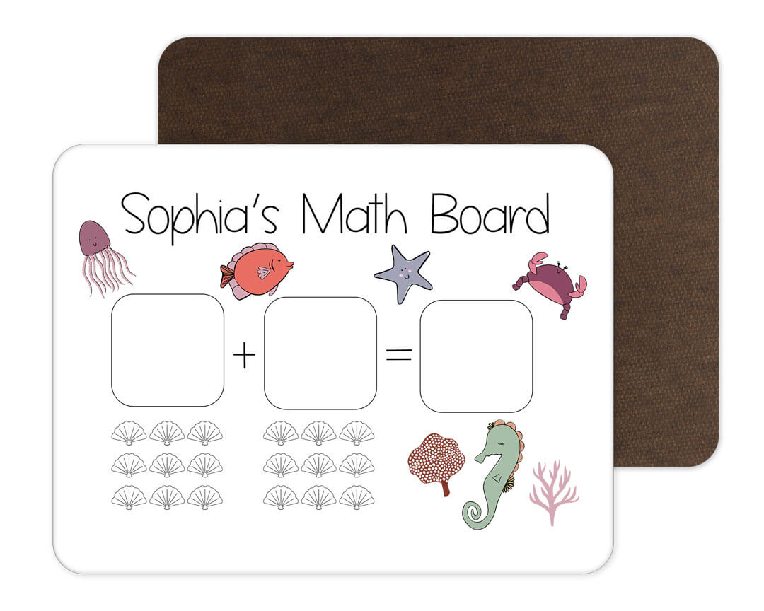  Kids Personalized Whiteboard | Coral Reef Math、mySite、layawaytickets