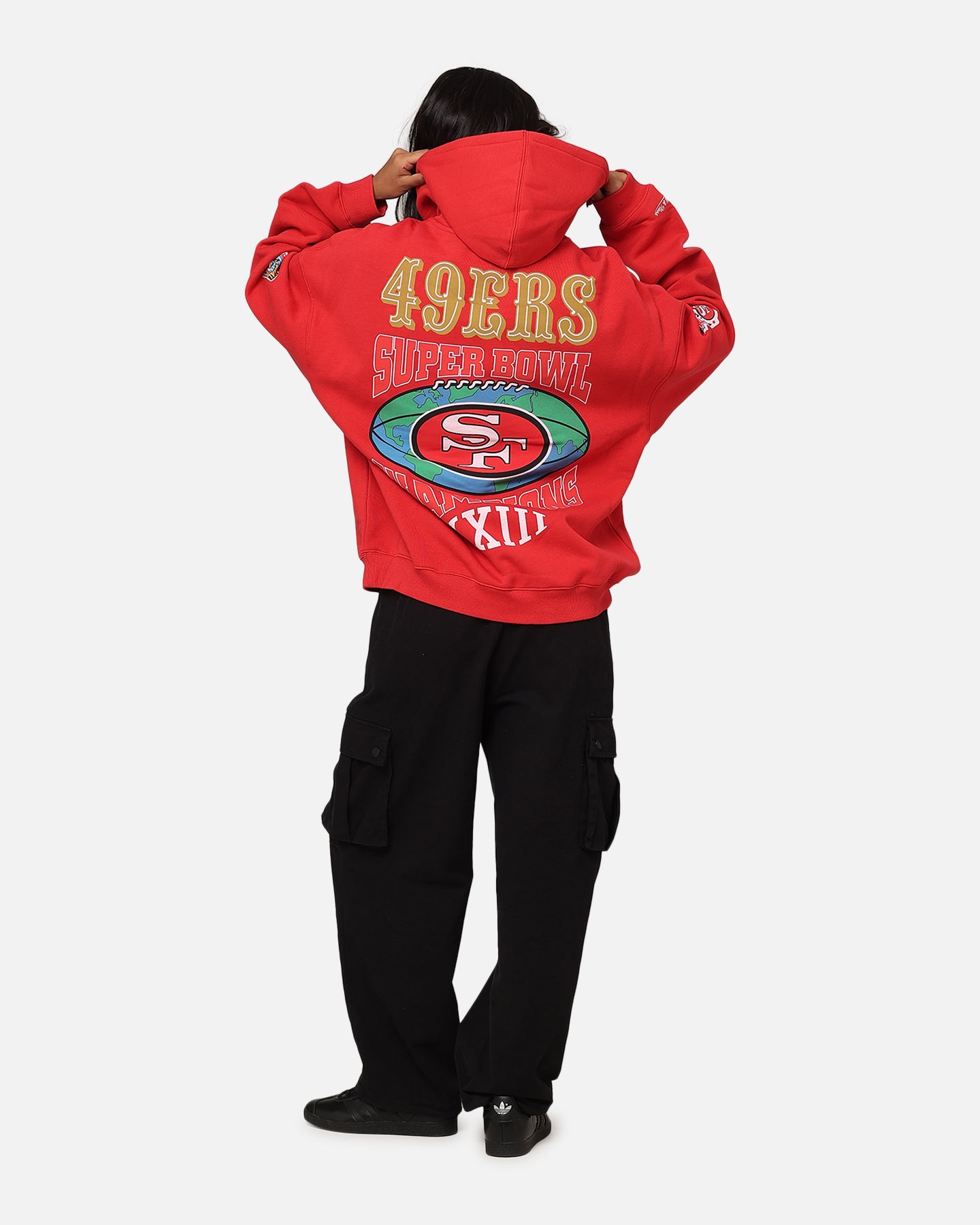 Mitchell & Ness San Francisco 49ers Super Bowl World Hoodie Faded Red、mySite、zt4zffjzw
