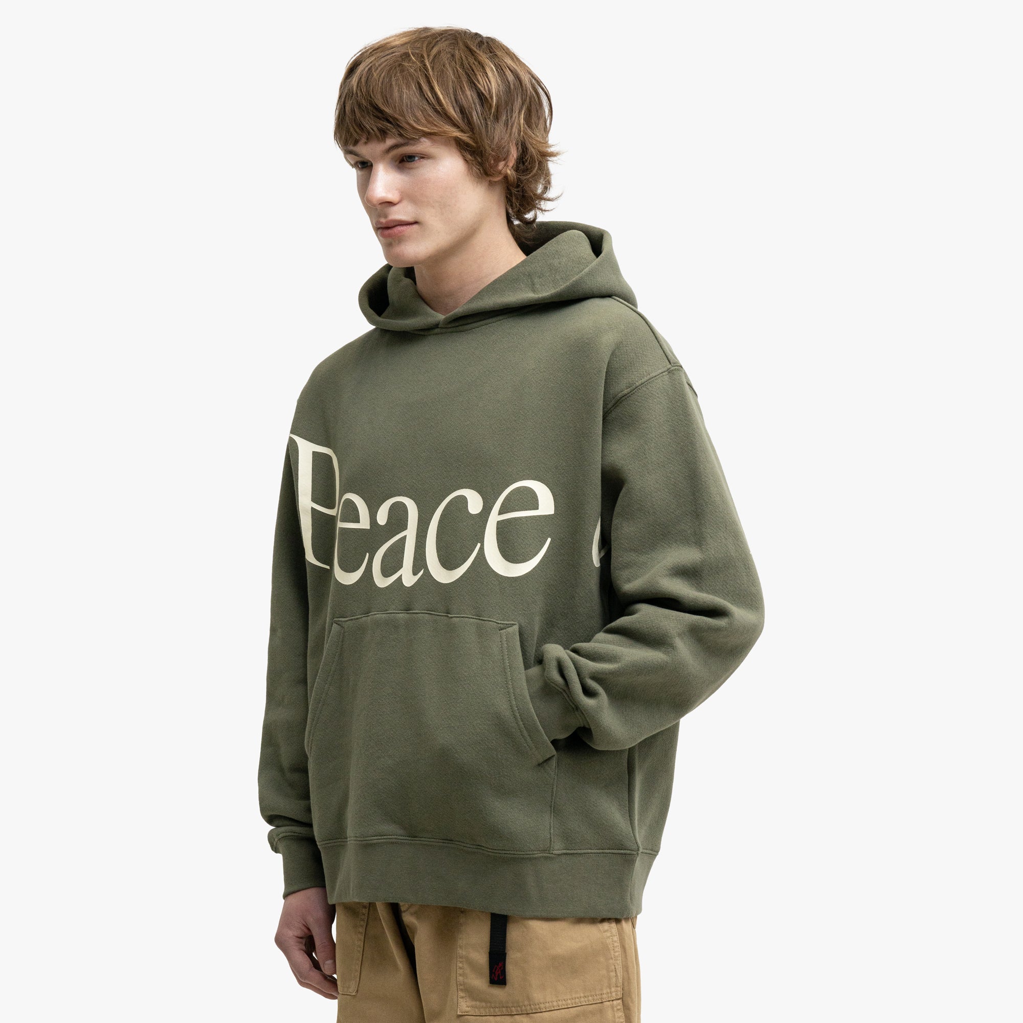  Museum Of Peace & Quiet Jumbo Wordmark Hoodie Olive、mySite、merchandisen