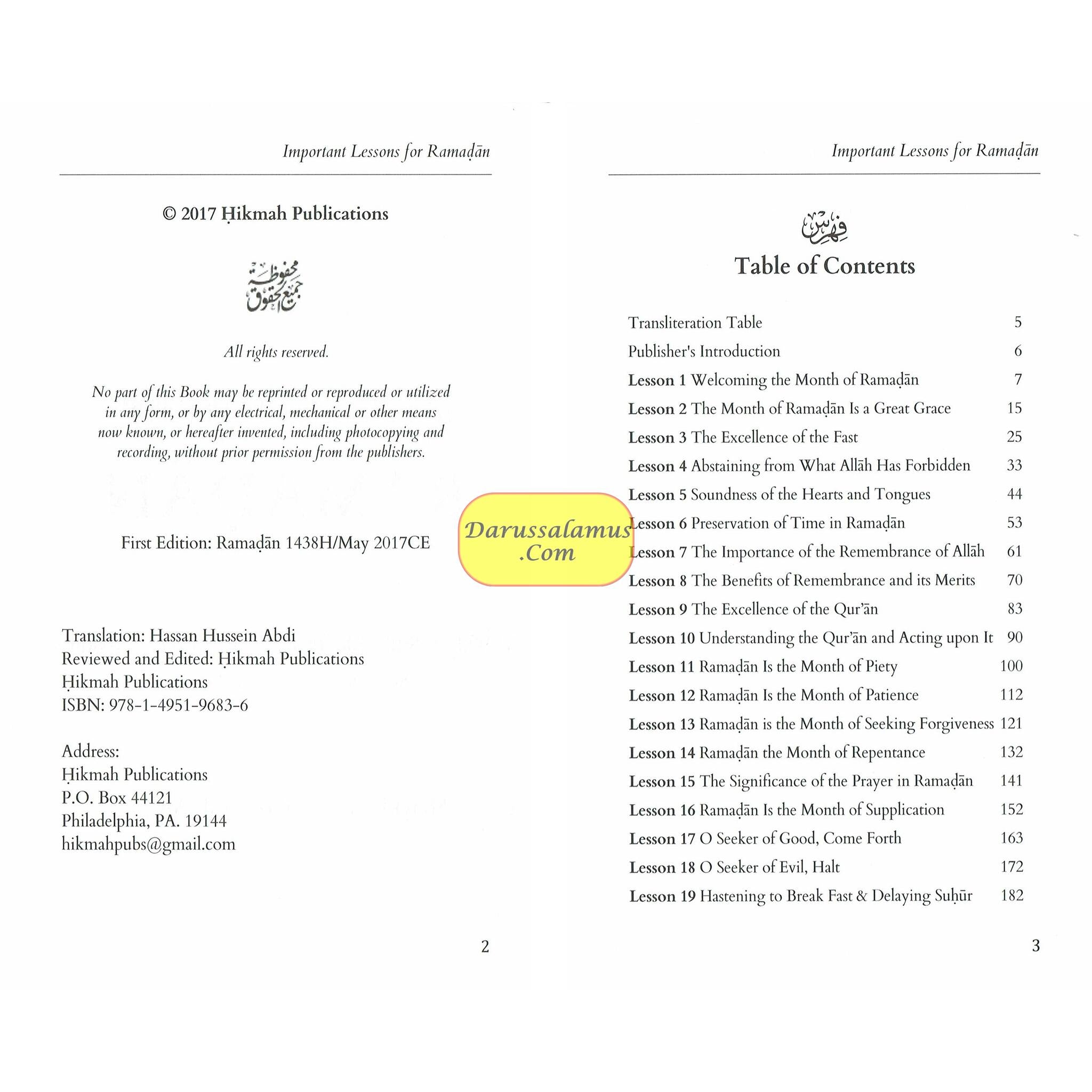 Important Lessons for Ramadan,30 Daily Lessons for The Blessed Month Of Ramadan By Shaykh Abdur Razzaq Al Abbaad、mySite、topwebapps