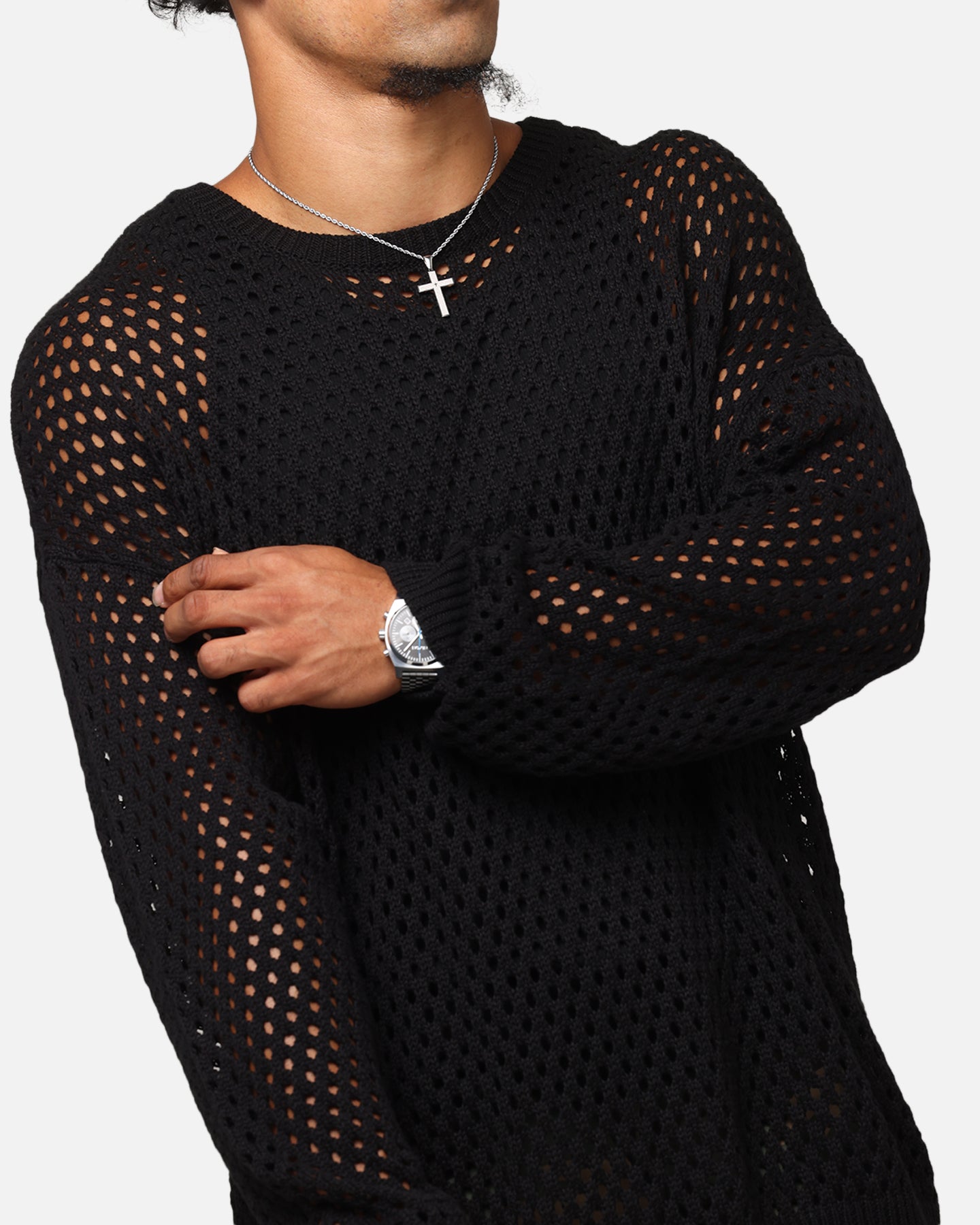 XXIII Open Knit Sweater Black、mySite、zt4zffjzw
