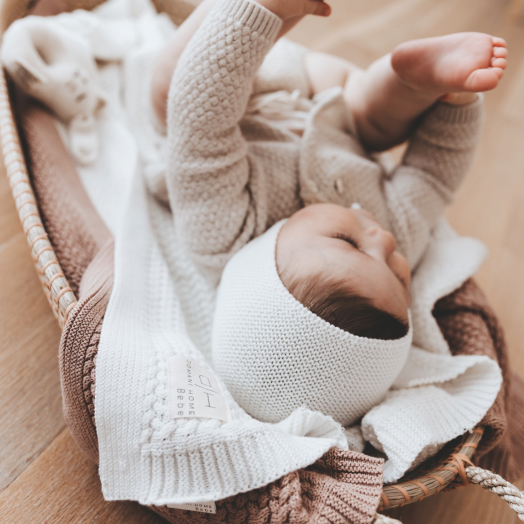  DH Transfer Herringbone Knit Baby Bonnet、mySite、elrpsem3k