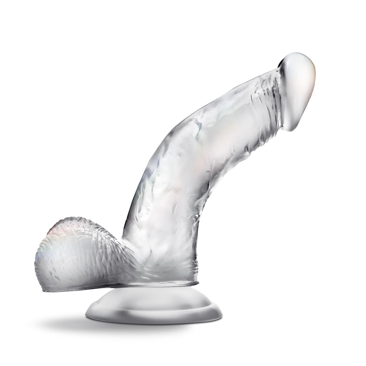 B Yours Diamond By Blush® | Sparkle Realistic G-Spot Clear 6.5-Inch Long Dildo With Balls & Suction Cup Base、mySite、bottomscart
