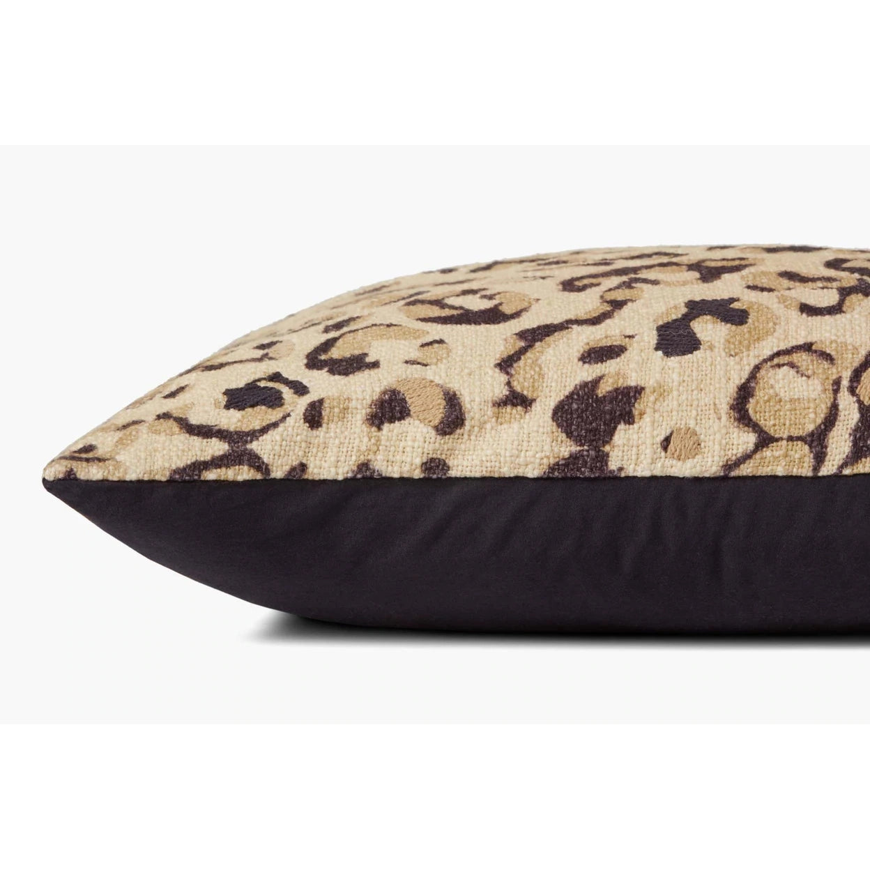 Leopard Spot Ivory Black Cotton Pillow、mySite、gigharbornorthrealestate