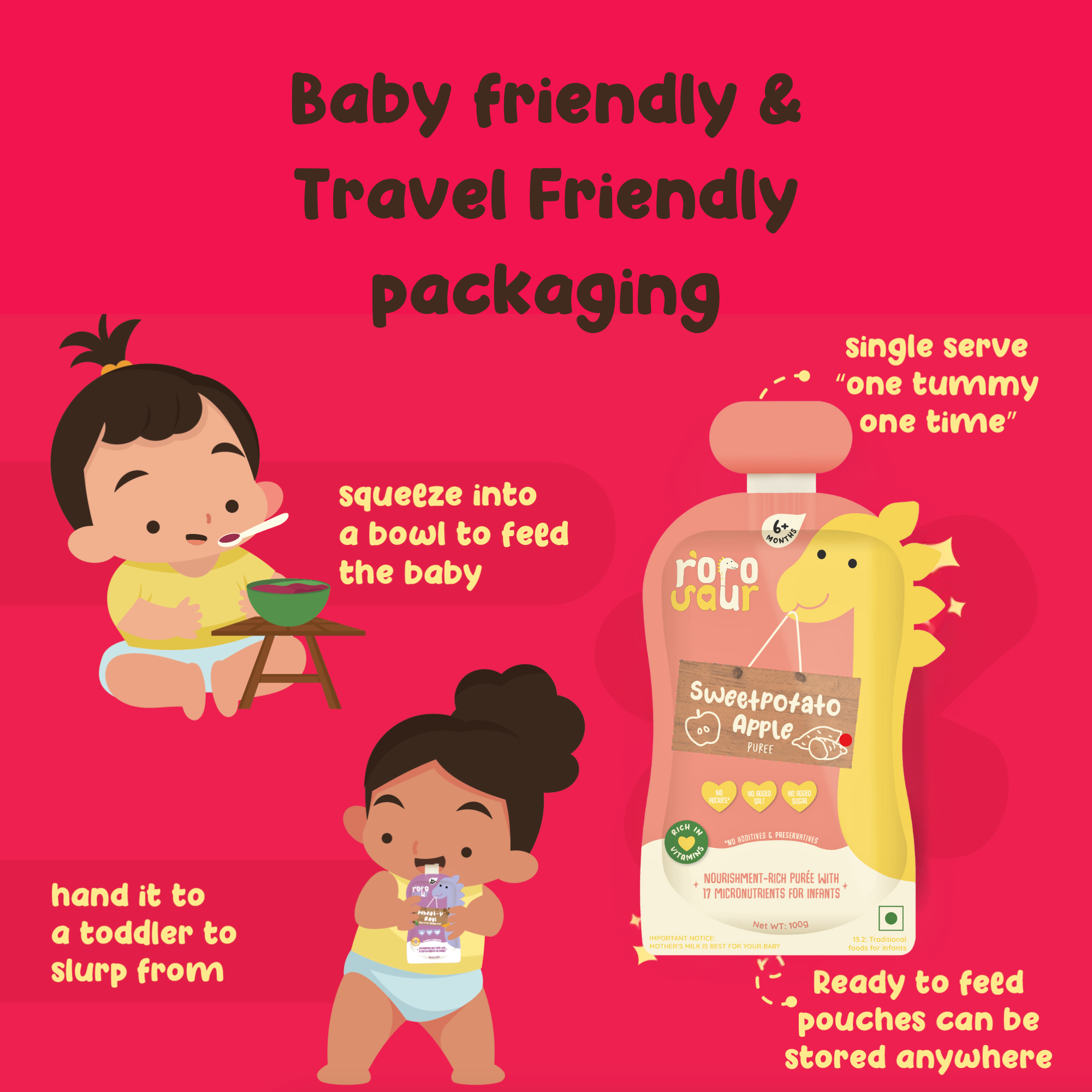 Baby Food | Kids Healthy Snacks | Fruit and Vegetable Puree | Sweet-Potato Apple | 100 g、mySite、camillekostekn